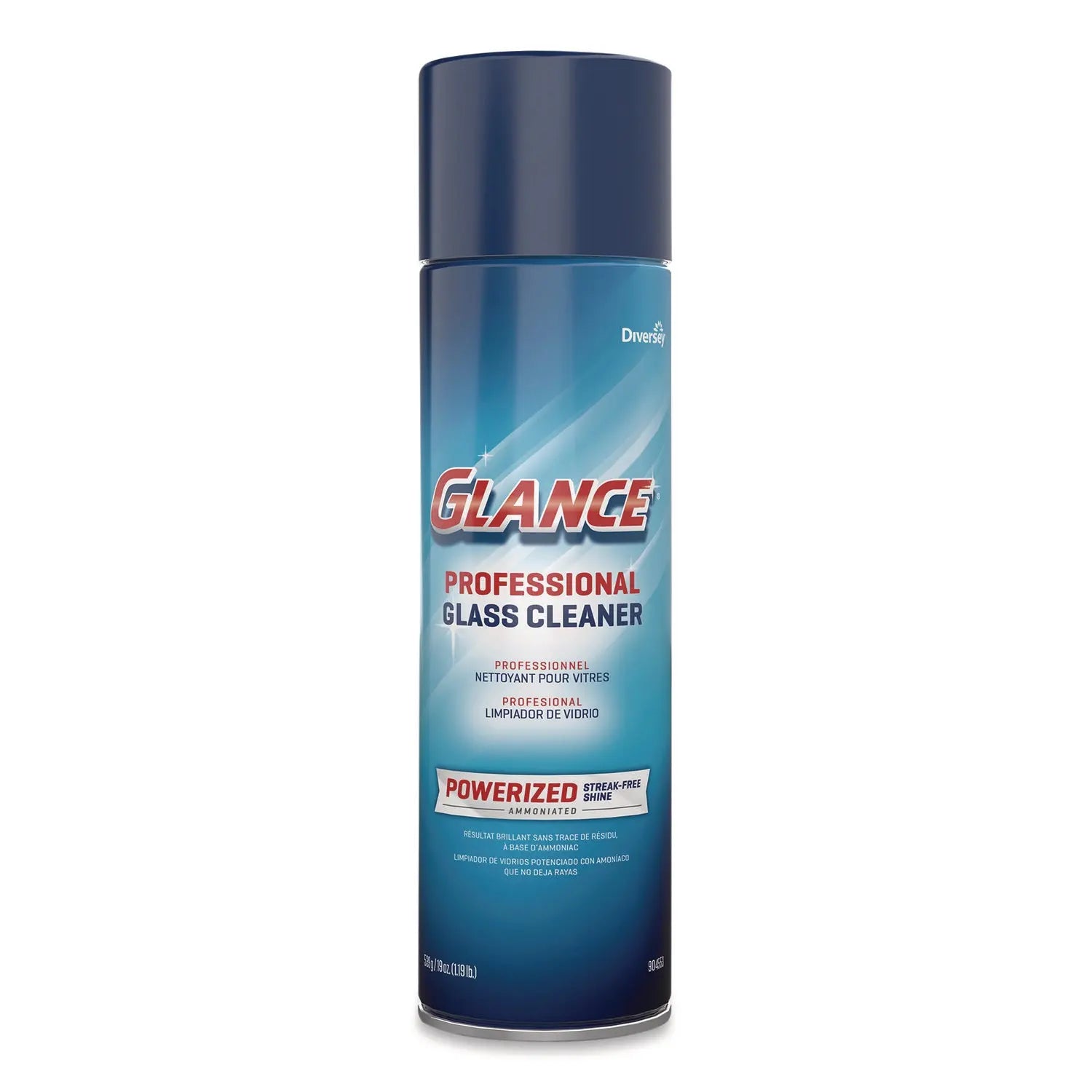Diversey™ Glance Powerized Glass And Surface Cleaner, Ammonia Scent, 19 Oz Aerosol Spray, 12/carton