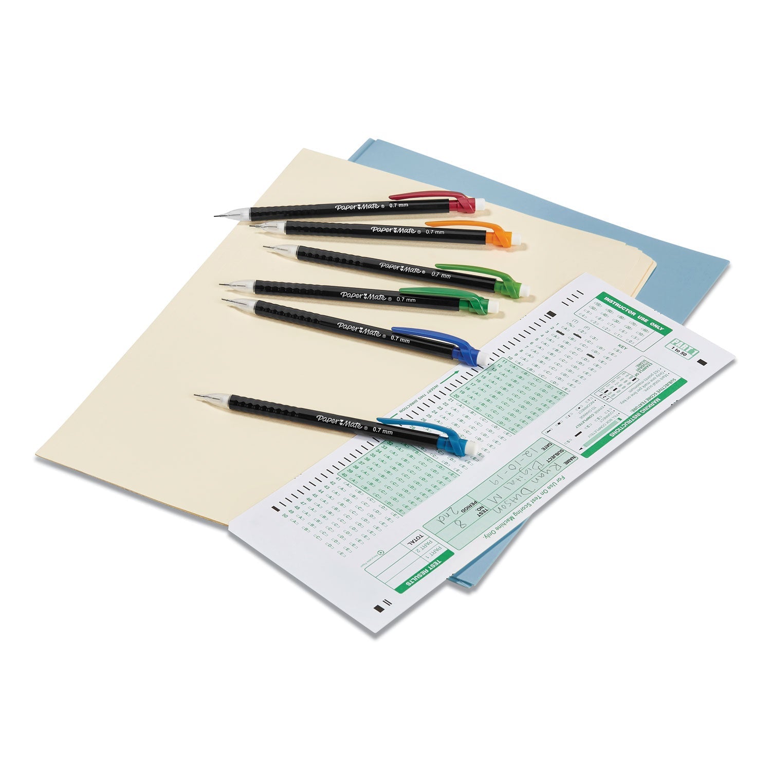 Paper Mate® Write Bros Mechanical Pencil, 0.7 mm, HB (#2), Black Lead, Assorted Barrel Colors, 24/Pack