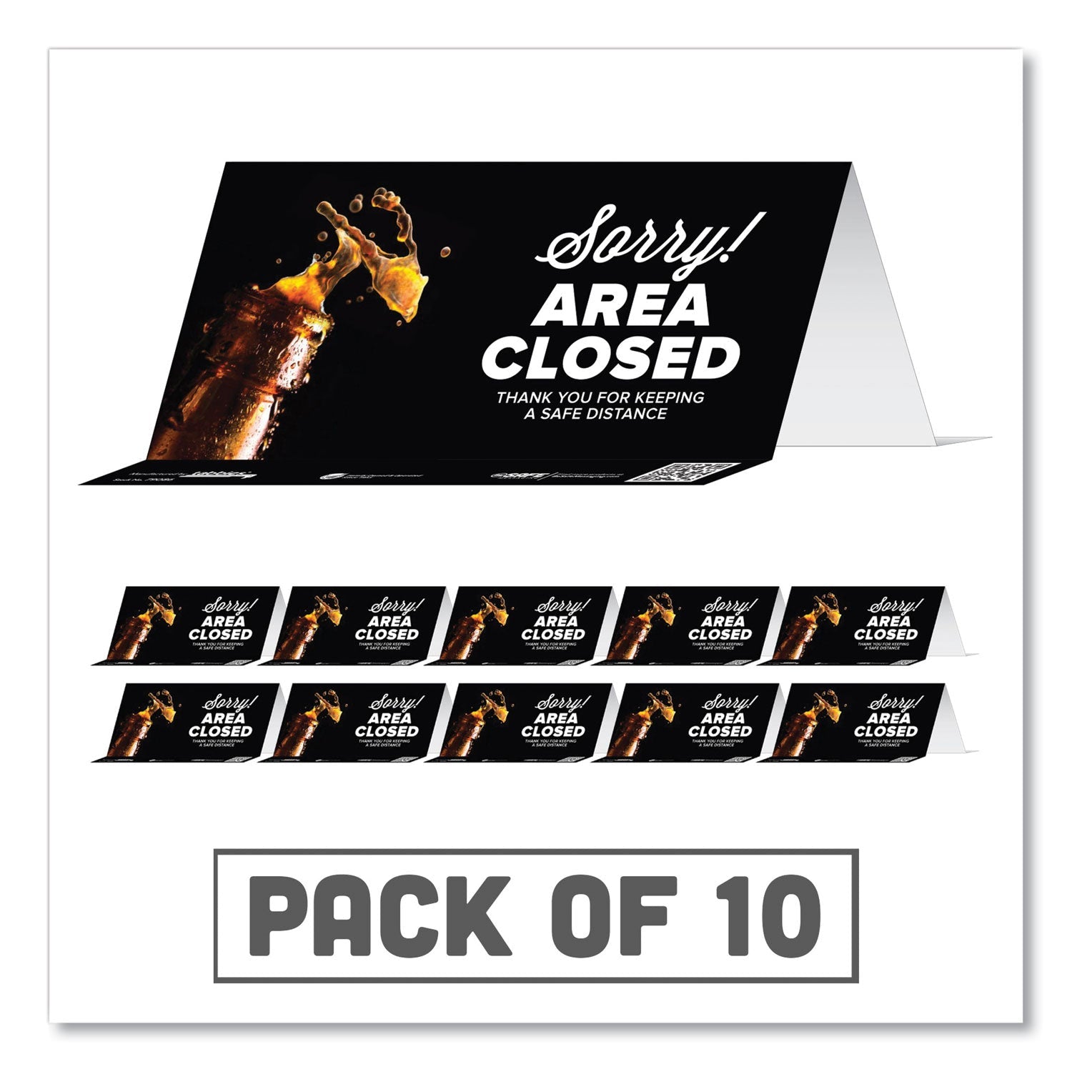 BeSafe Table Top Tent Card | Tabbies® 10/Pack