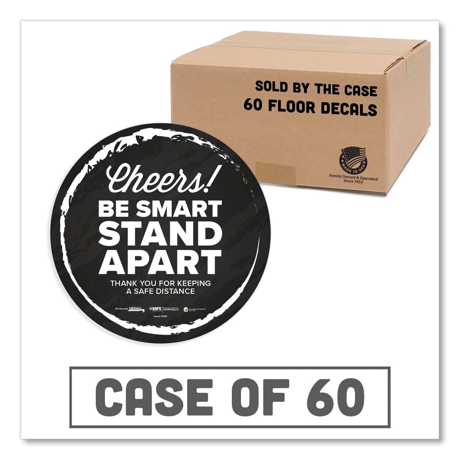 BeSafe Messaging Floor Decals | Tabbies® 60/Ct