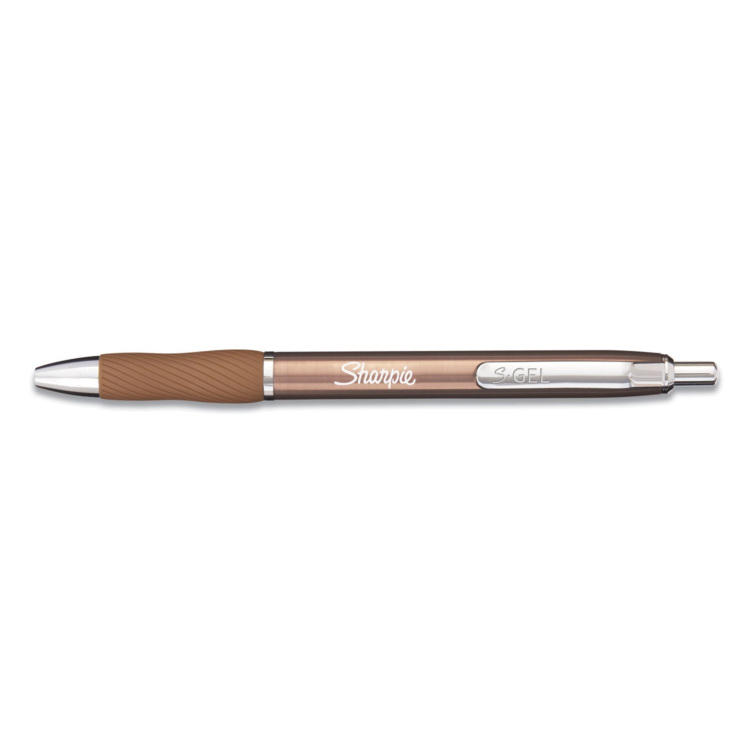 Sharpie® S-Gel™ S-Gel Premium Metal Barrel Gel Pen, Retractable, Medium 0.7 Mm, Black Ink, Champagne Barrel, Dozen