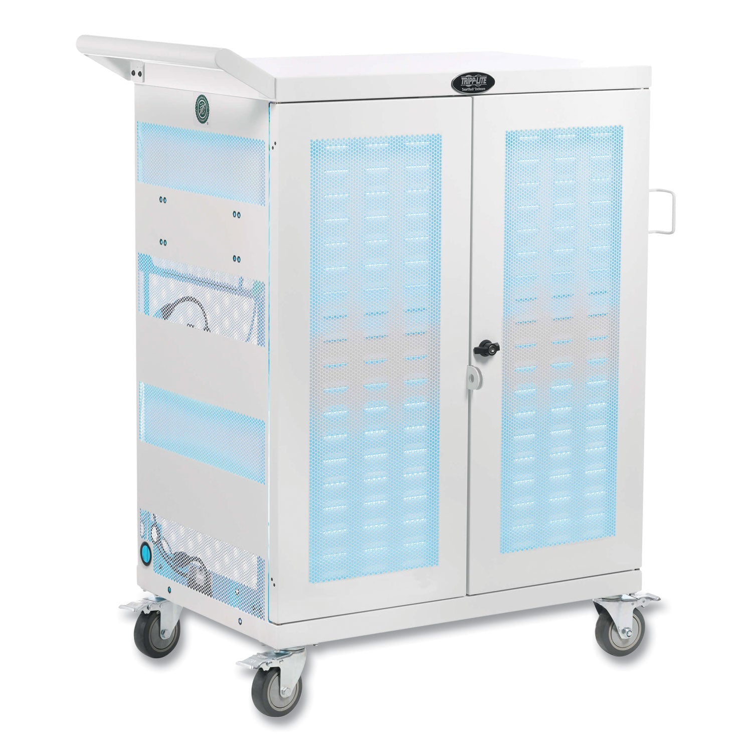 Tripp Lite by Eaton UV Sterilization and Charging Cart, 32 Devices, 34.8 x 21.6 x 42.3, White