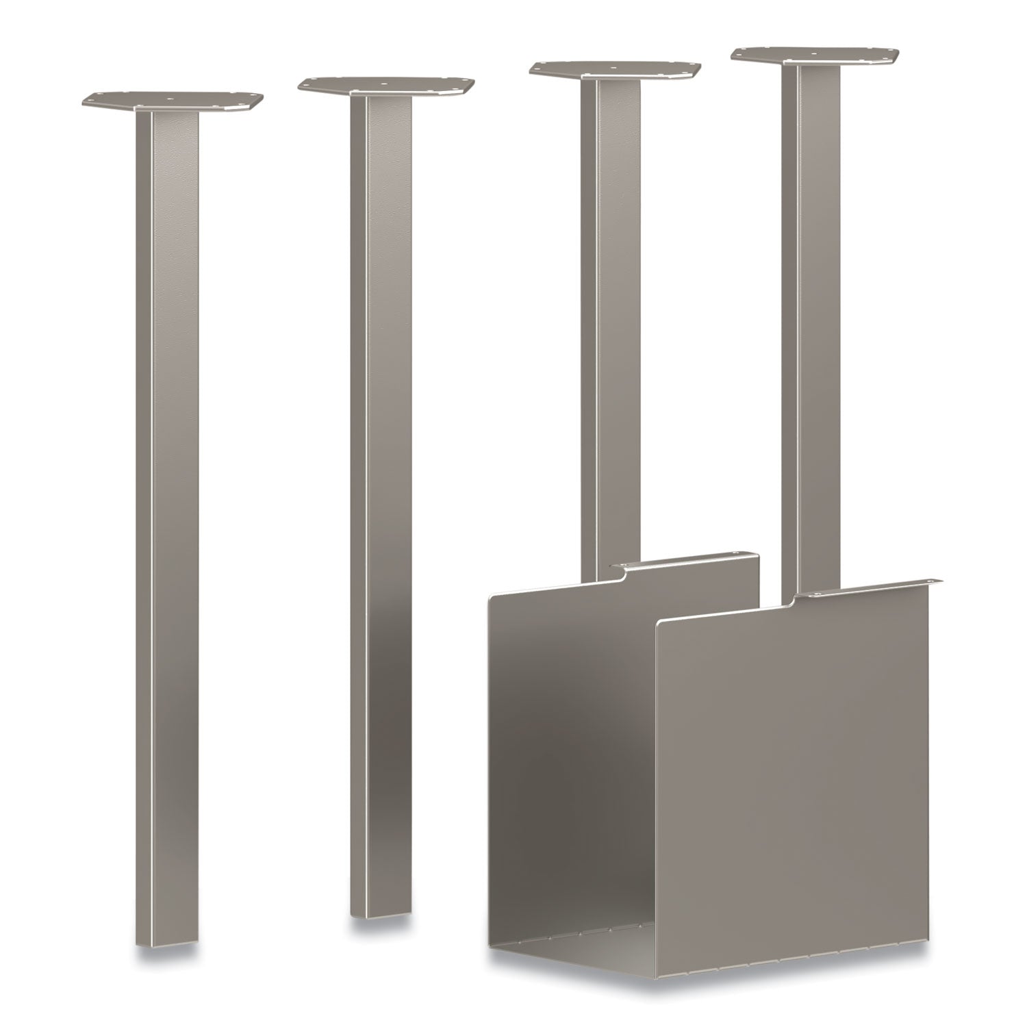 Coze Writing Desk Post Legs | Silver, 4-Set