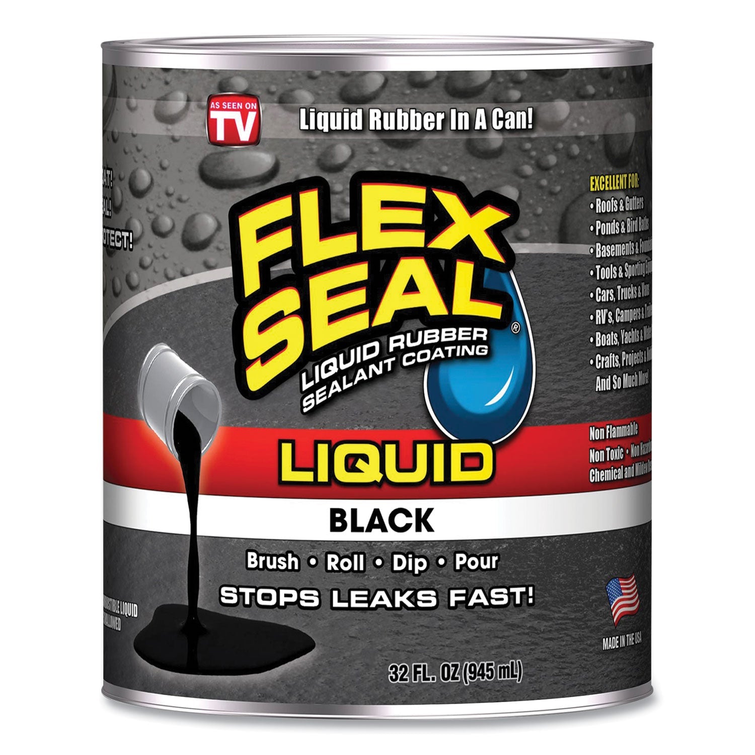 Flex Seal Liquid Rubber | 32 Oz Black