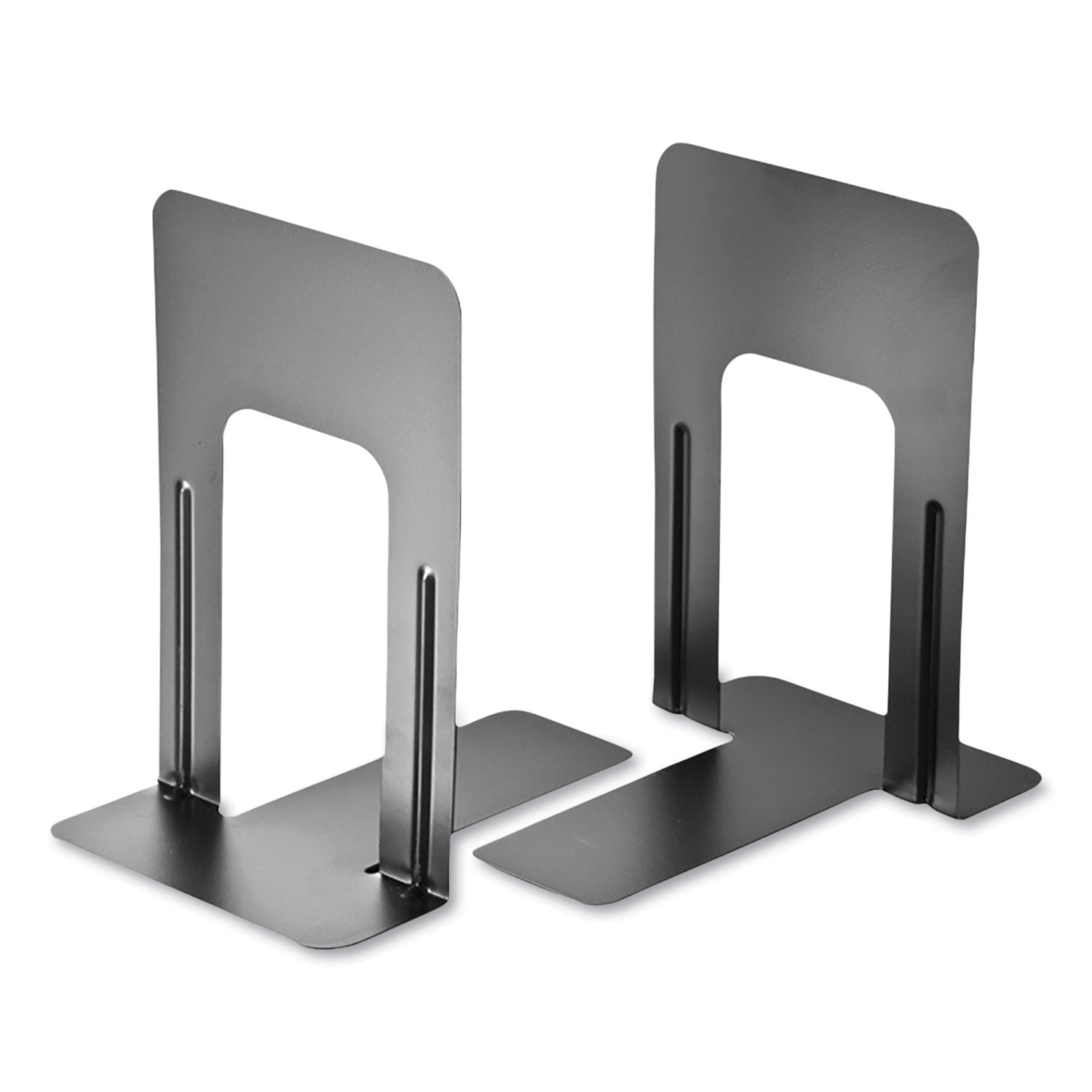 Officemate Steel Bookends | Nonskid Black 1 Pair