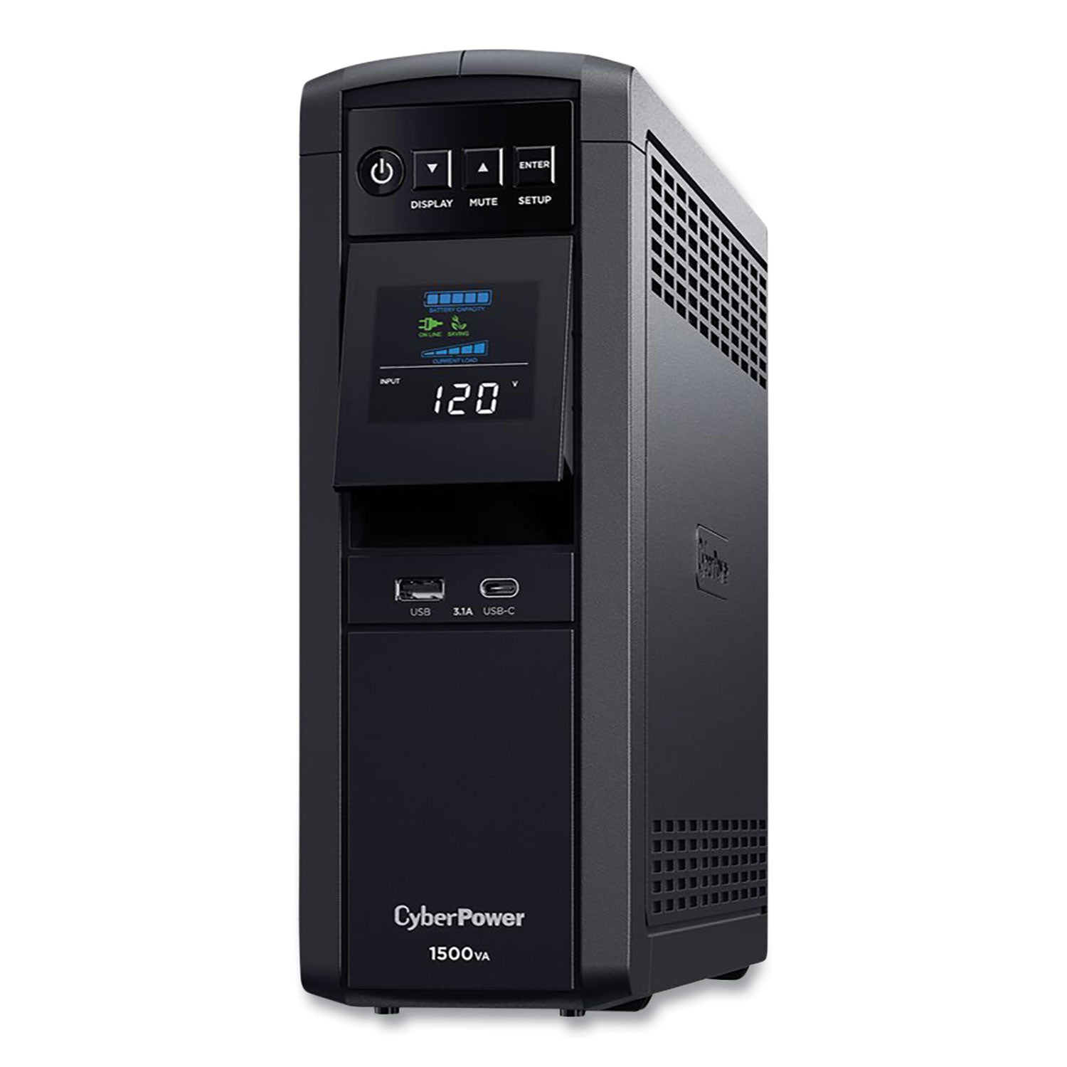 CyberPower® PFC Sinewave CP1500PFCLCD UPS Battery Backup, 12 Outlets, 1,500 VA, 1,030 J