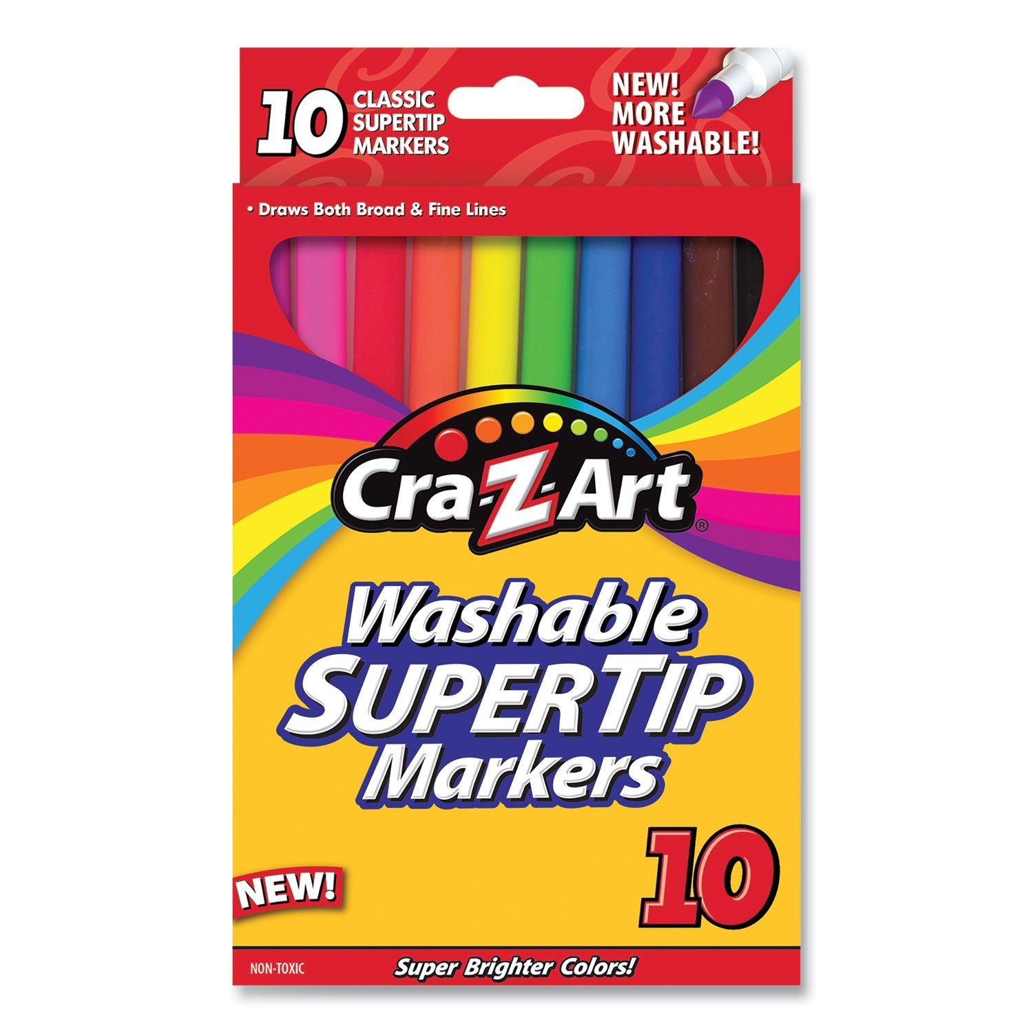 Washable Supertip Markers | 10-Set