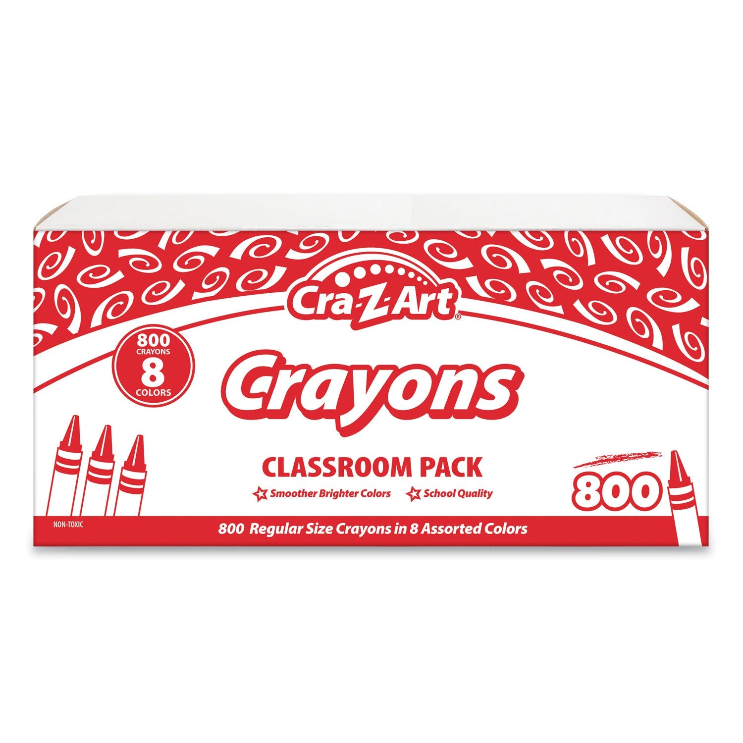 Cra-Z-Art® Crayons, 8 Assorted Colors, 800/pack