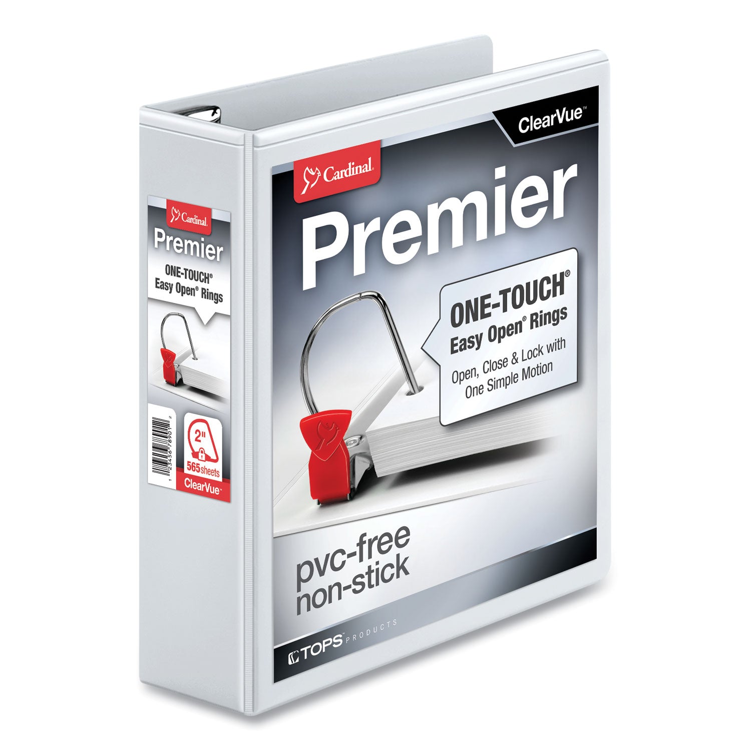 2" Locking D-Ring Binder | White, Cardinal