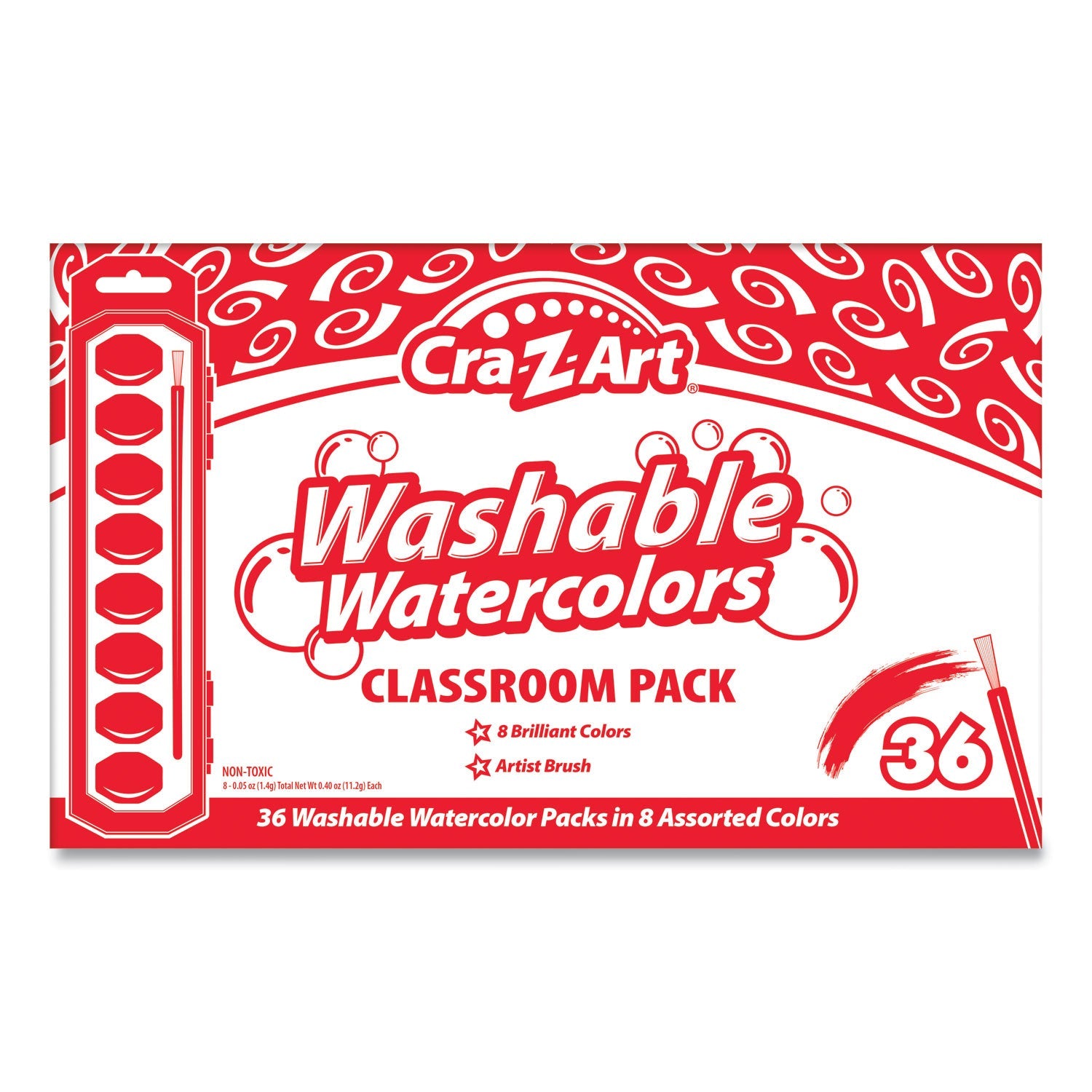Washable Watercolor Classroom Pack | 36 Kits