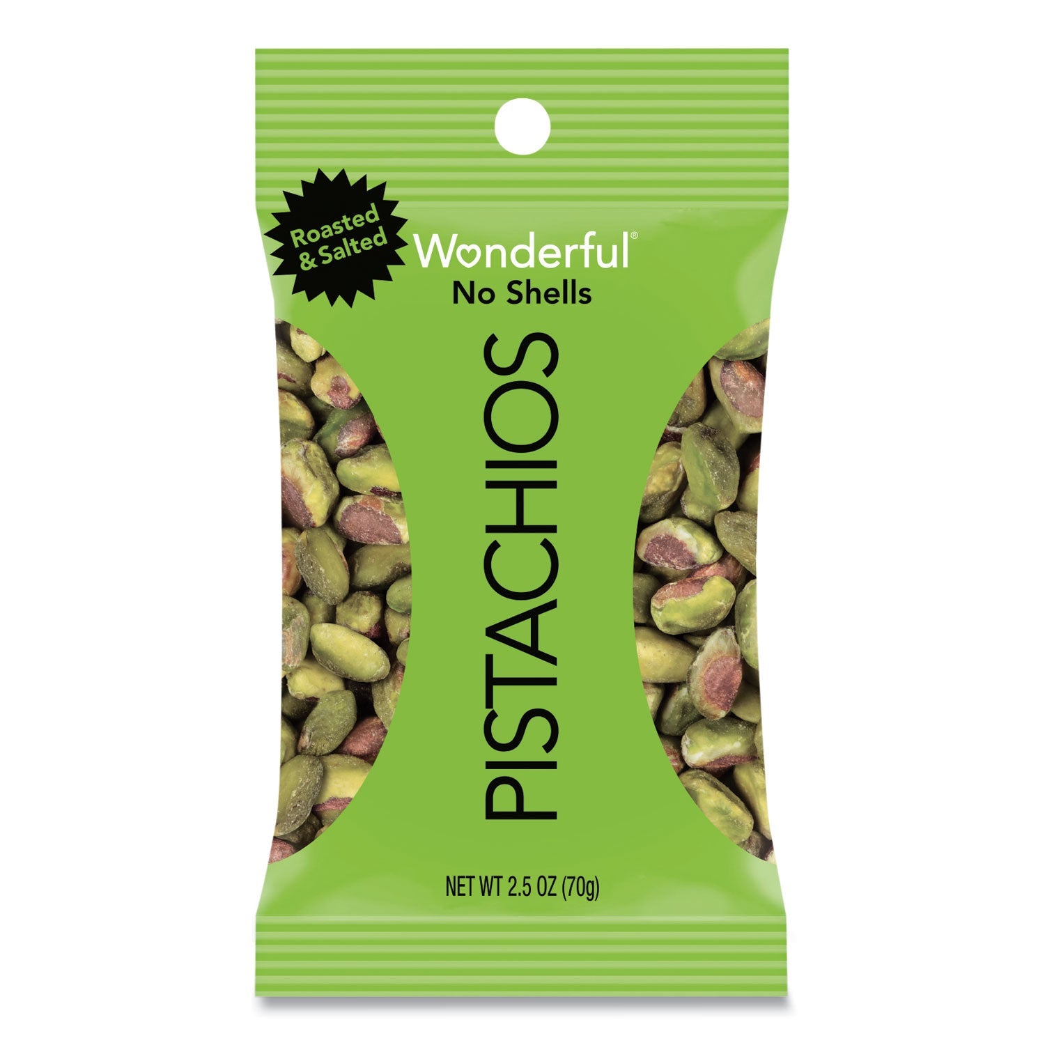 Wonderful Pistachios | Dry Roasted & Salted 2.5oz