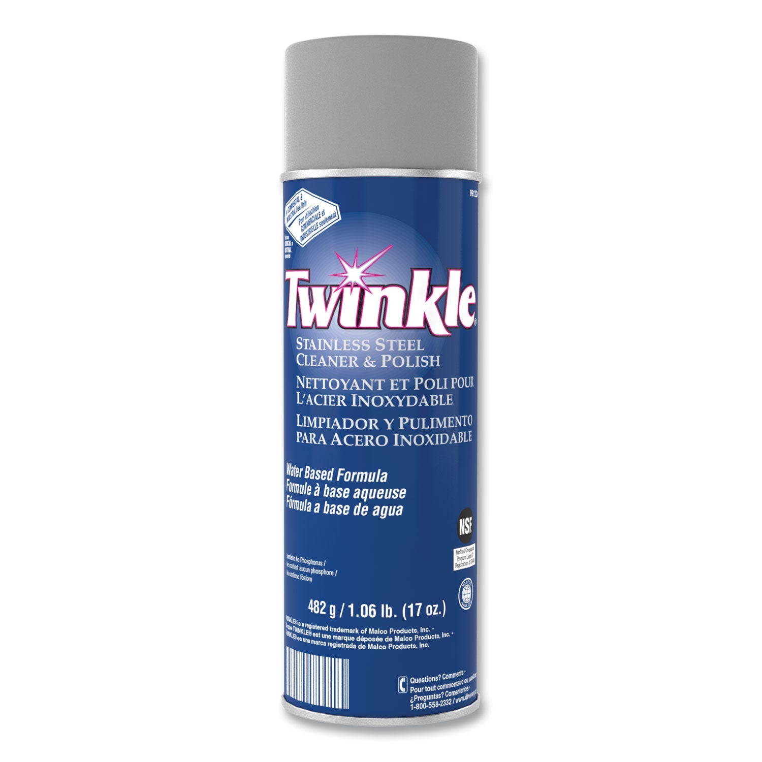 Twinkle® Stainless Steel Cleaner And Polish, 17 Oz Aerosol Spray