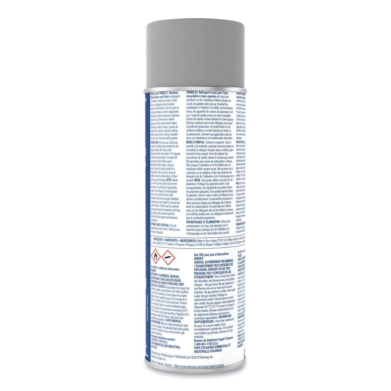 Twinkle® Stainless Steel Cleaner And Polish, 17 Oz Aerosol Spray