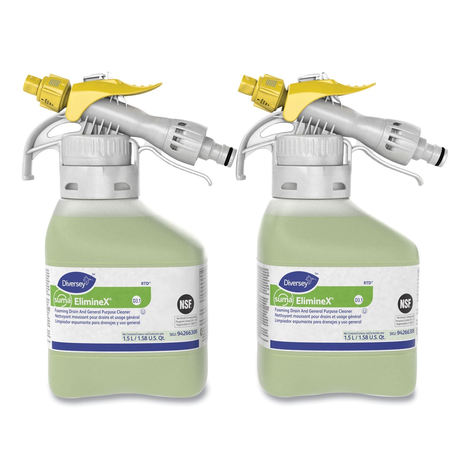 Diversey™ Suma Eliminex D3.1, Liquid, 50.7 Oz Spray, 2/carton