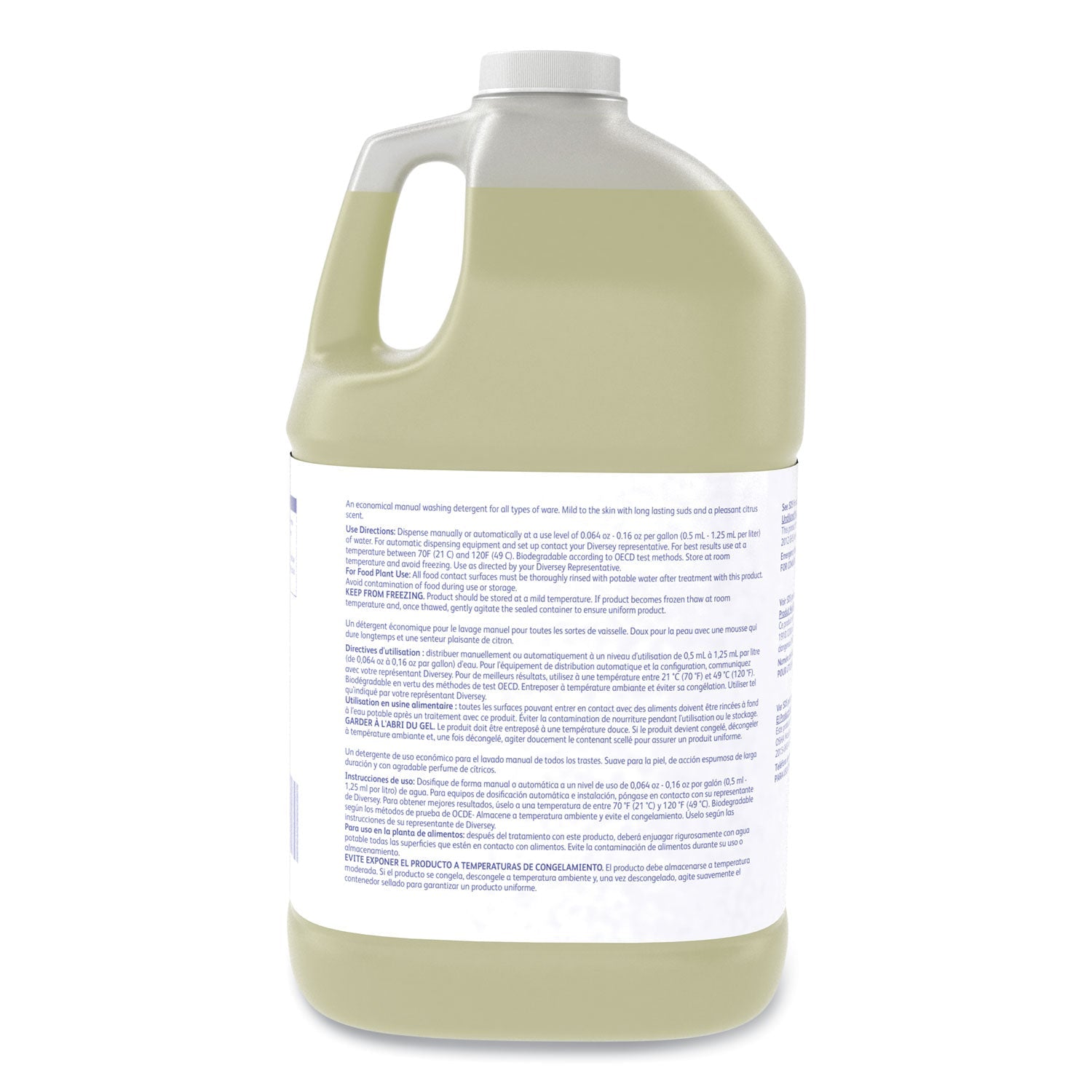 Diversey™ Suma Light D1.2 Hand Dishwashing Detergent, Citrus, 1 gal Container, 4/Carton