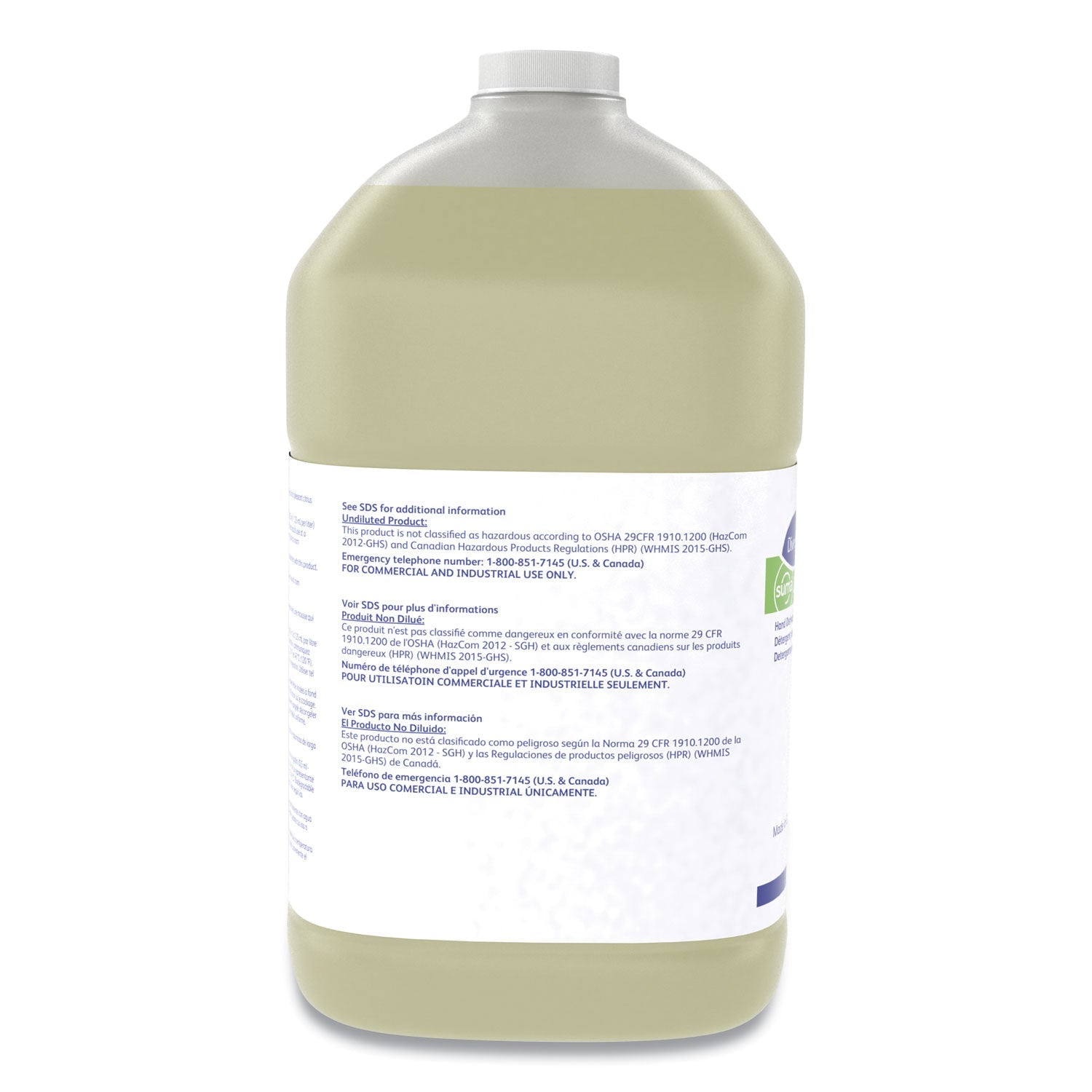 Diversey™ Suma Light D1.2 Hand Dishwashing Detergent, Citrus, 1 gal Container, 4/Carton