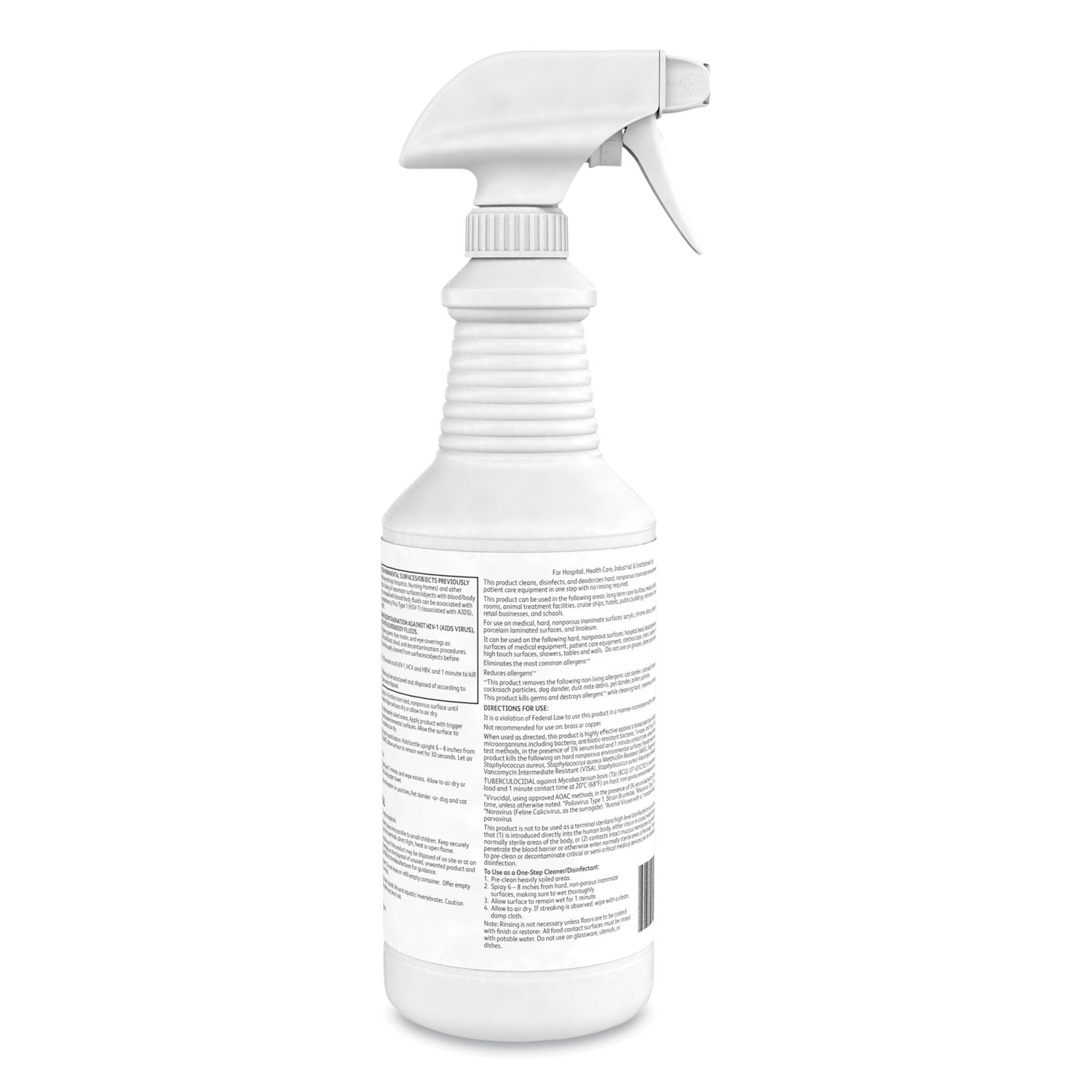 Diversey™ Oxivir 1 Rtu Disinfectant Cleaner, 32 Oz Spray Bottle, 12/carton