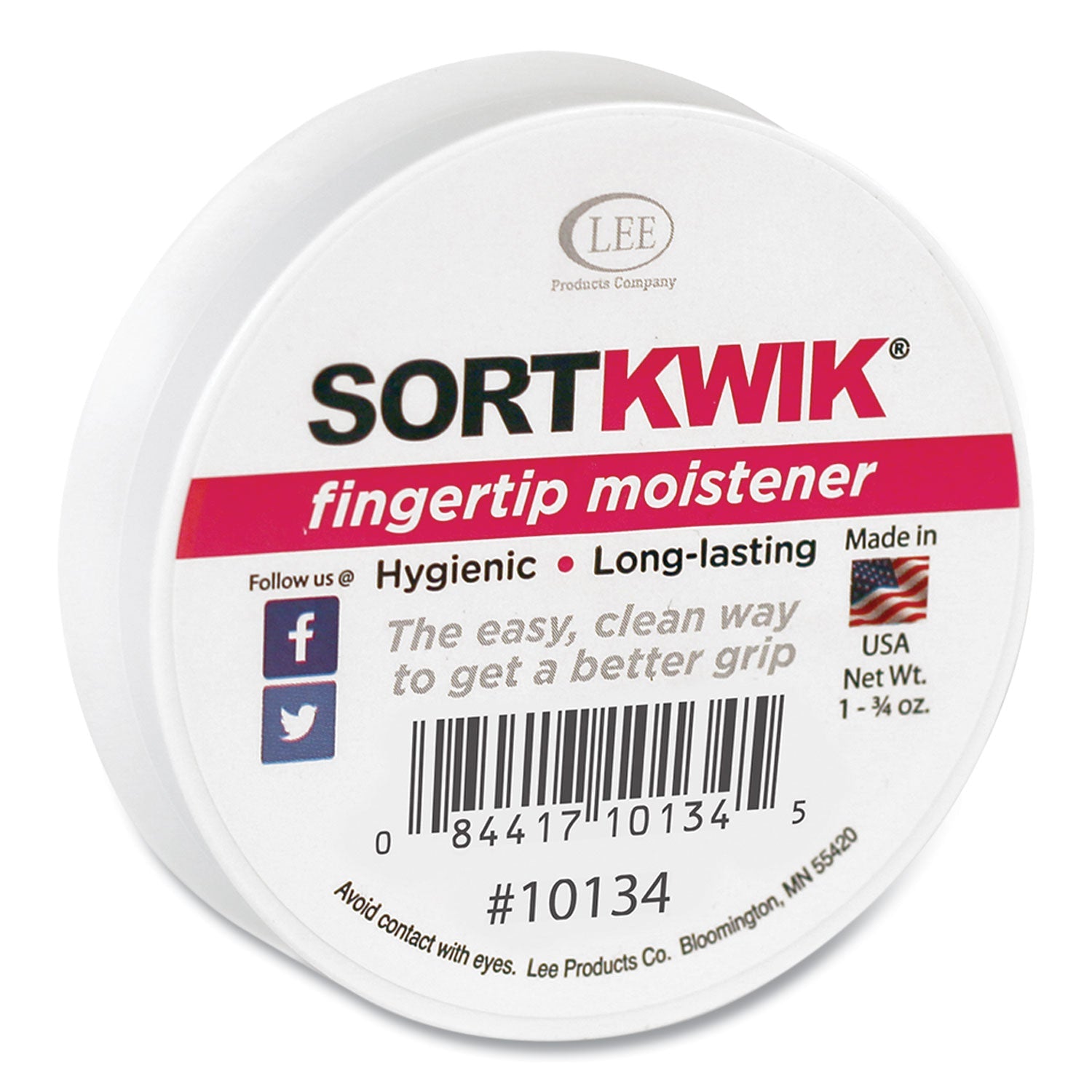 LEE Sortkwik Fingertip Moisteners, 1.75 oz, Pink