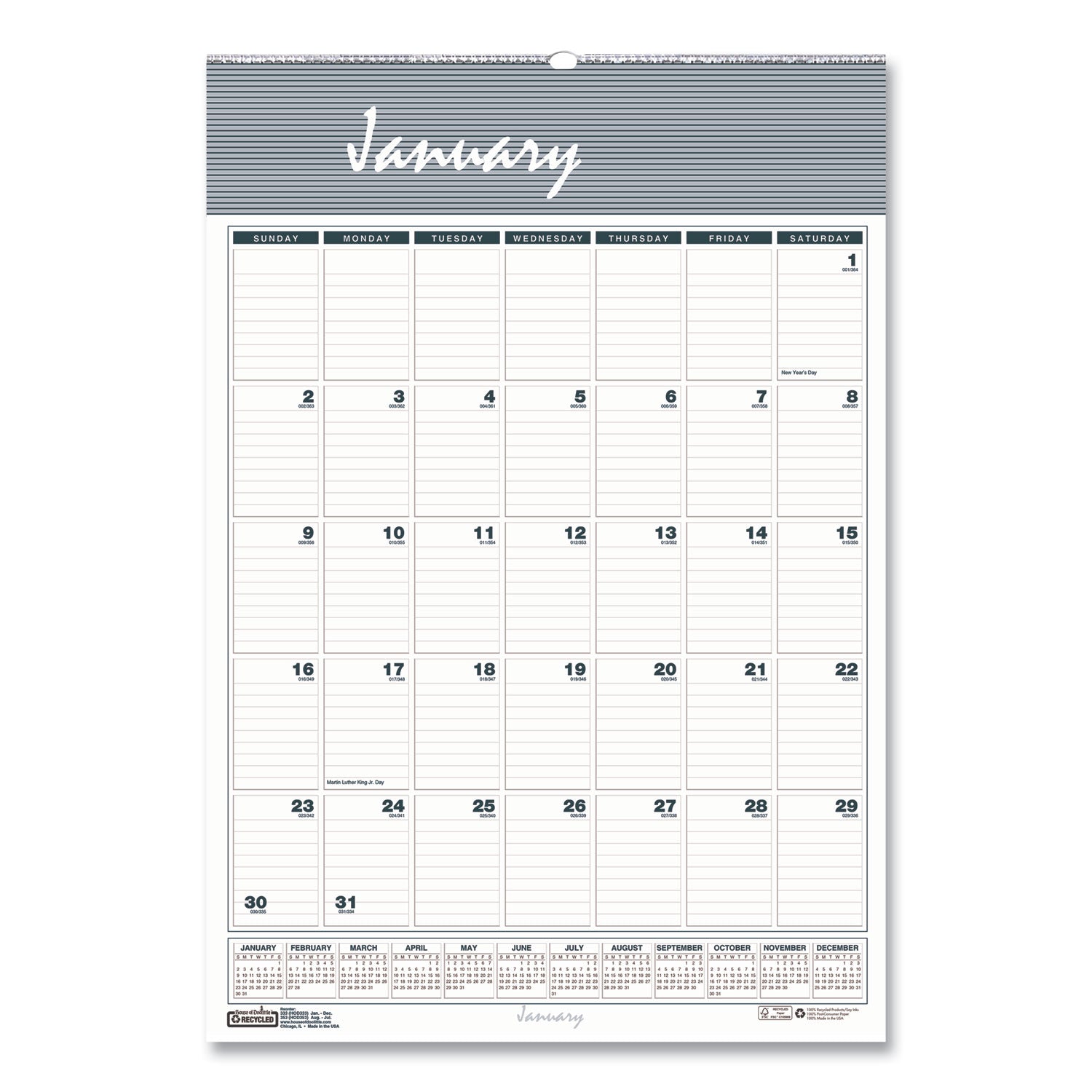 Bar Harbor Monthly Wall Calendar | 2025, House Doolittle
