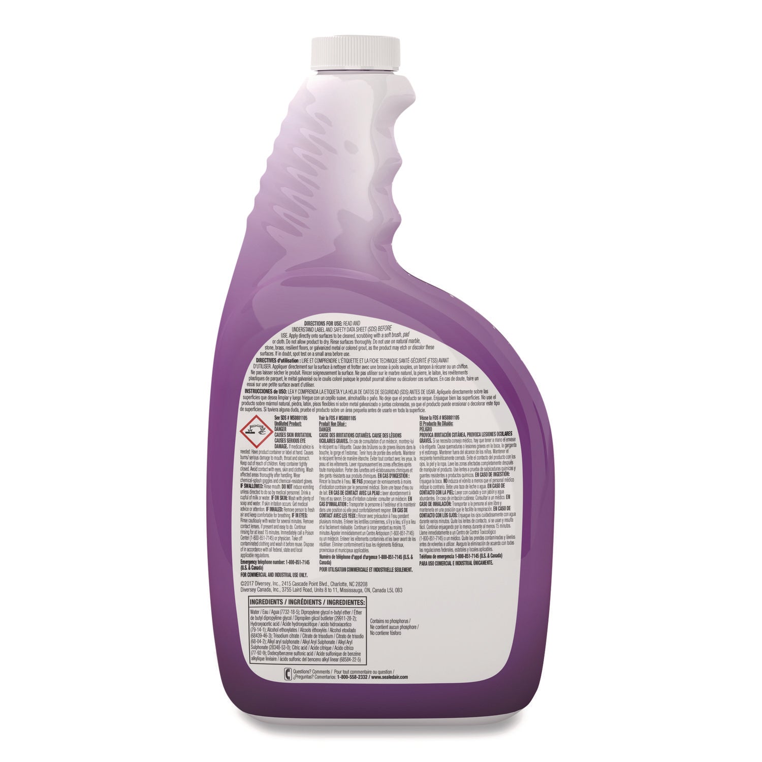 Diversey™ Crew Shower, Tub And Tile Cleaner, Liquid, 32 Oz