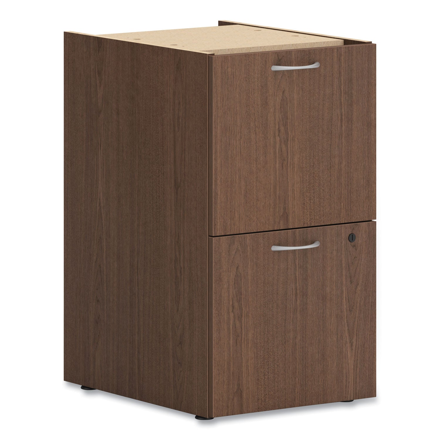 HON® Mod Support Pedestal | 2-Drawer Sepia Walnut