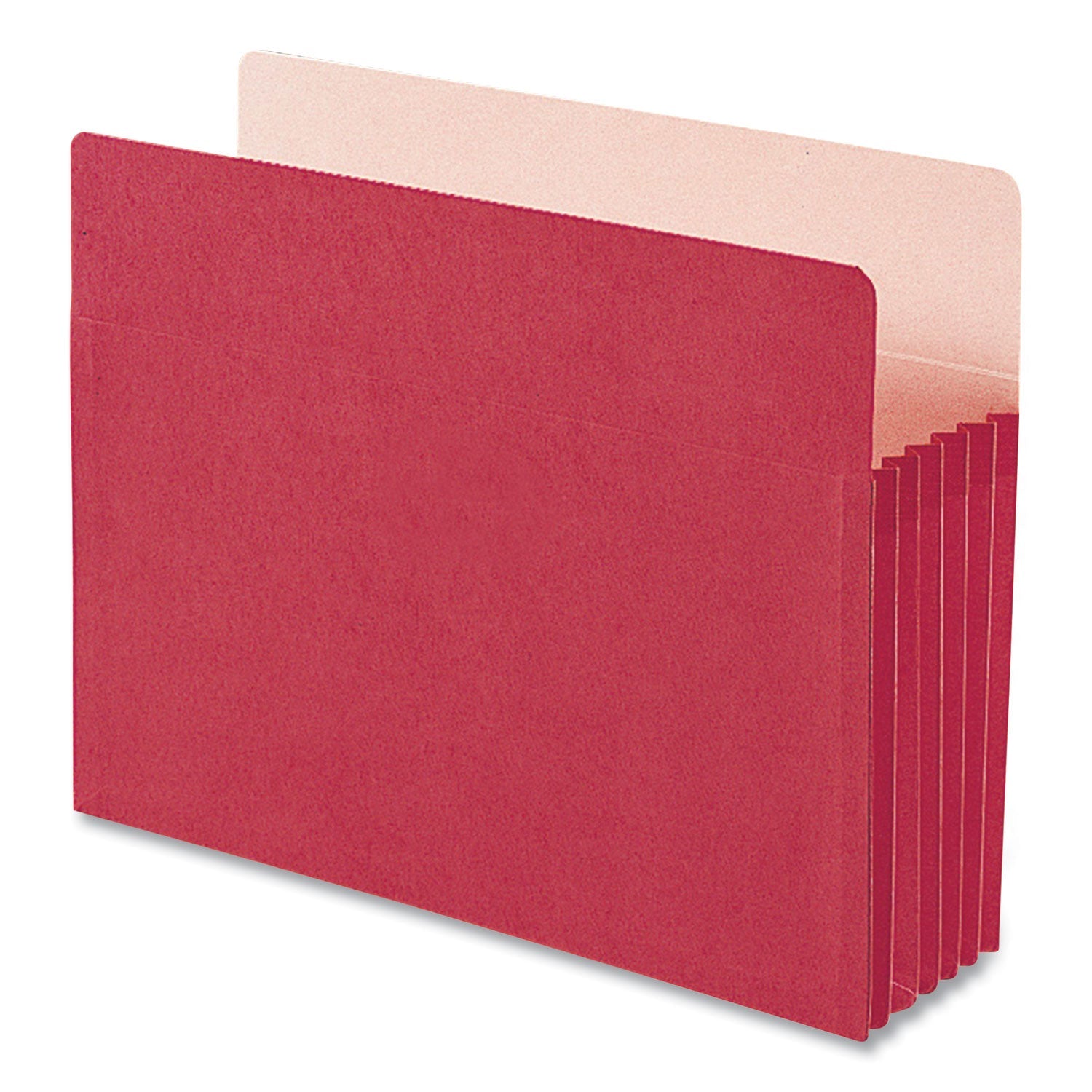 Smead Colored File Pockets, 5.25" Expansion, Letter Size, Red