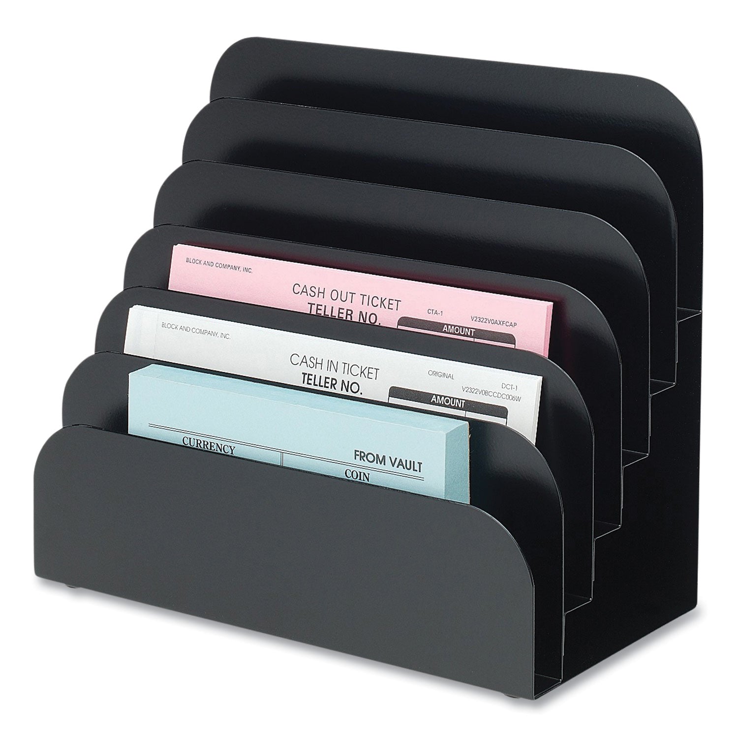 CONTROLTEK® Trays, 6 Compartments, 8.25 X 7.25 X 4, Heavy Gauge Steel, Black