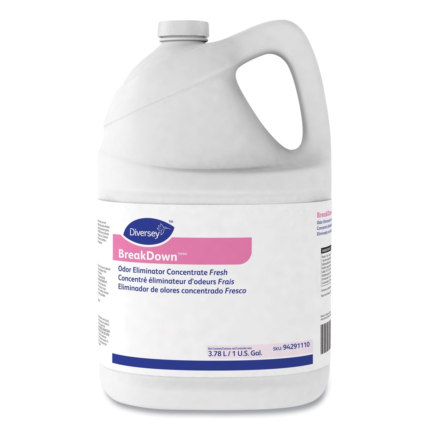 Diversey™ Breakdown Odor Eliminator, Cherry Almond Scent, Liquid, 1 Gal Bottle, 4/carton