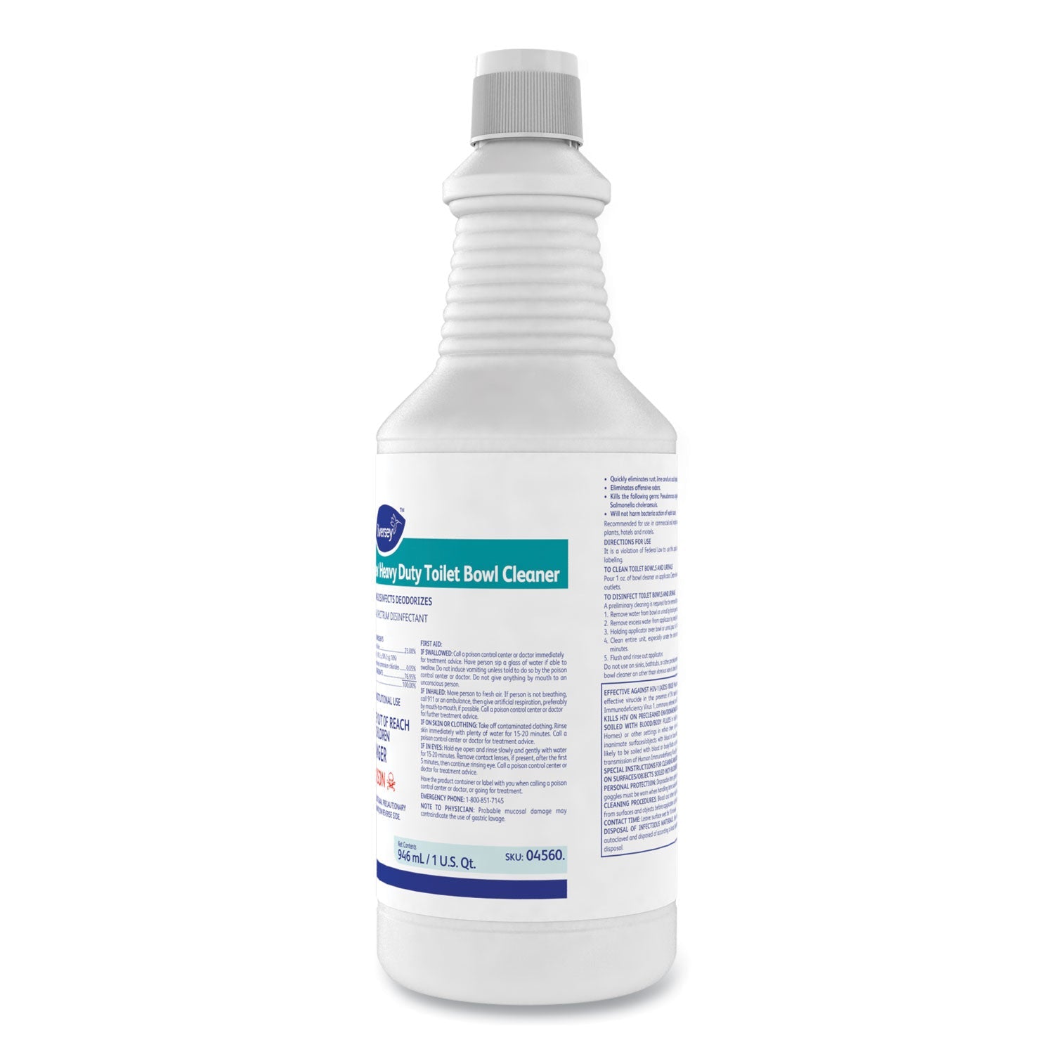 Diversey™ Crew Heavy Duty Toilet Bowl Cleaner, Minty, 32 Oz Squeeze Bottle, 12/carton
