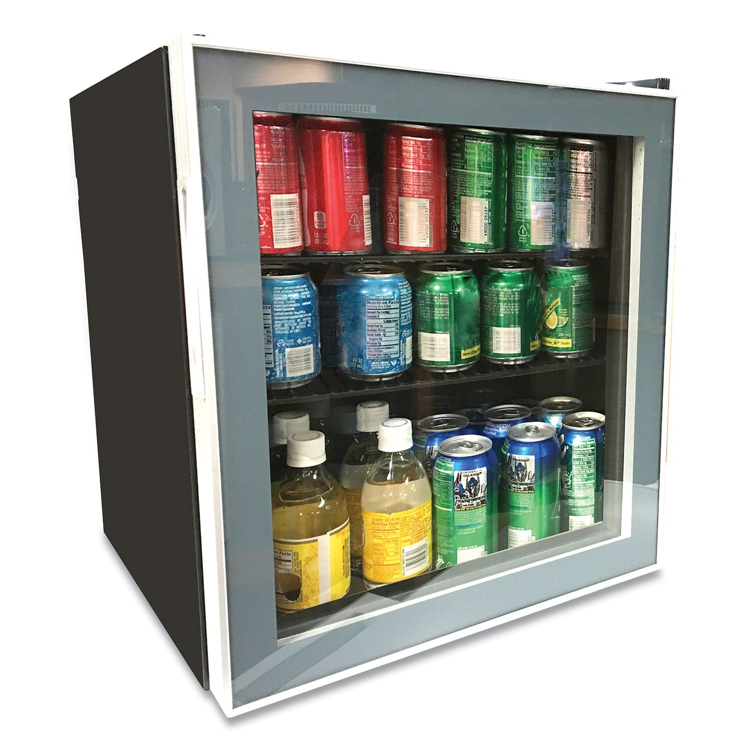 Avanti 1.6 Cu. Ft. Refrigerator/beverage Cooler, 18.25 X 17.25 X 20, Black/platinum Trim Glass Door