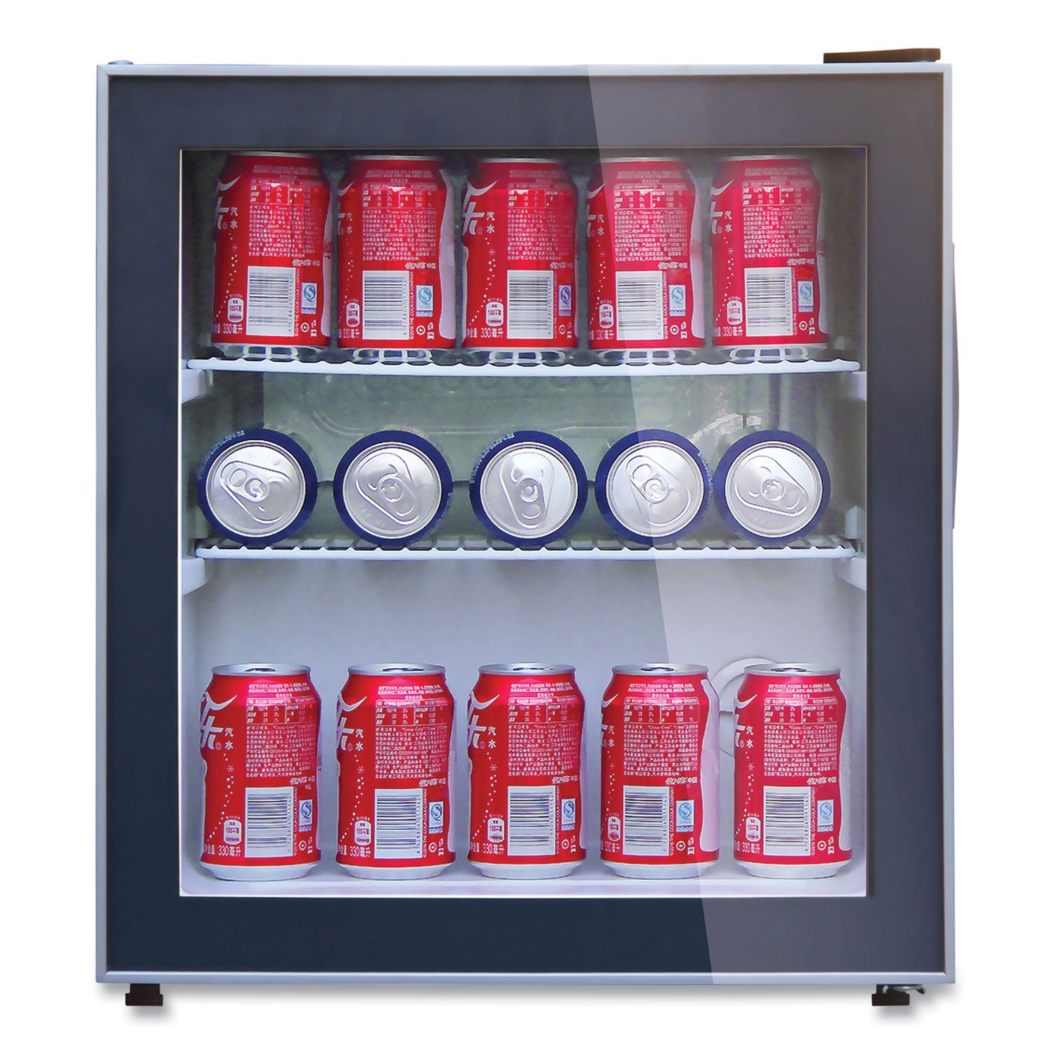 Avanti 1.6 Cu. Ft. Refrigerator/beverage Cooler, 18.25 X 17.25 X 20, Black/platinum Trim Glass Door