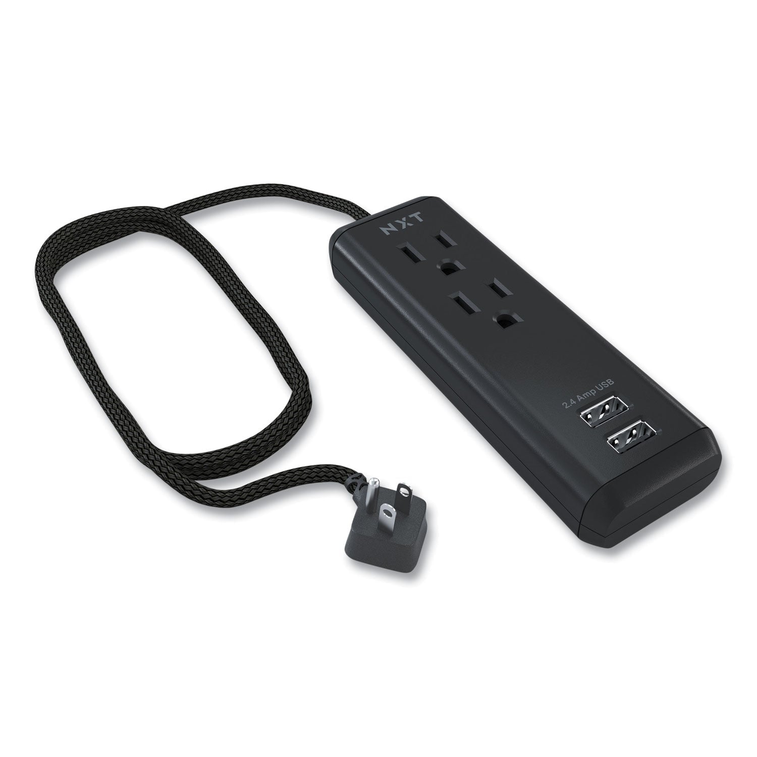 NXT Technologies™ Indoor Extension Cord with USB Ports, 8 ft, 12 A, Black