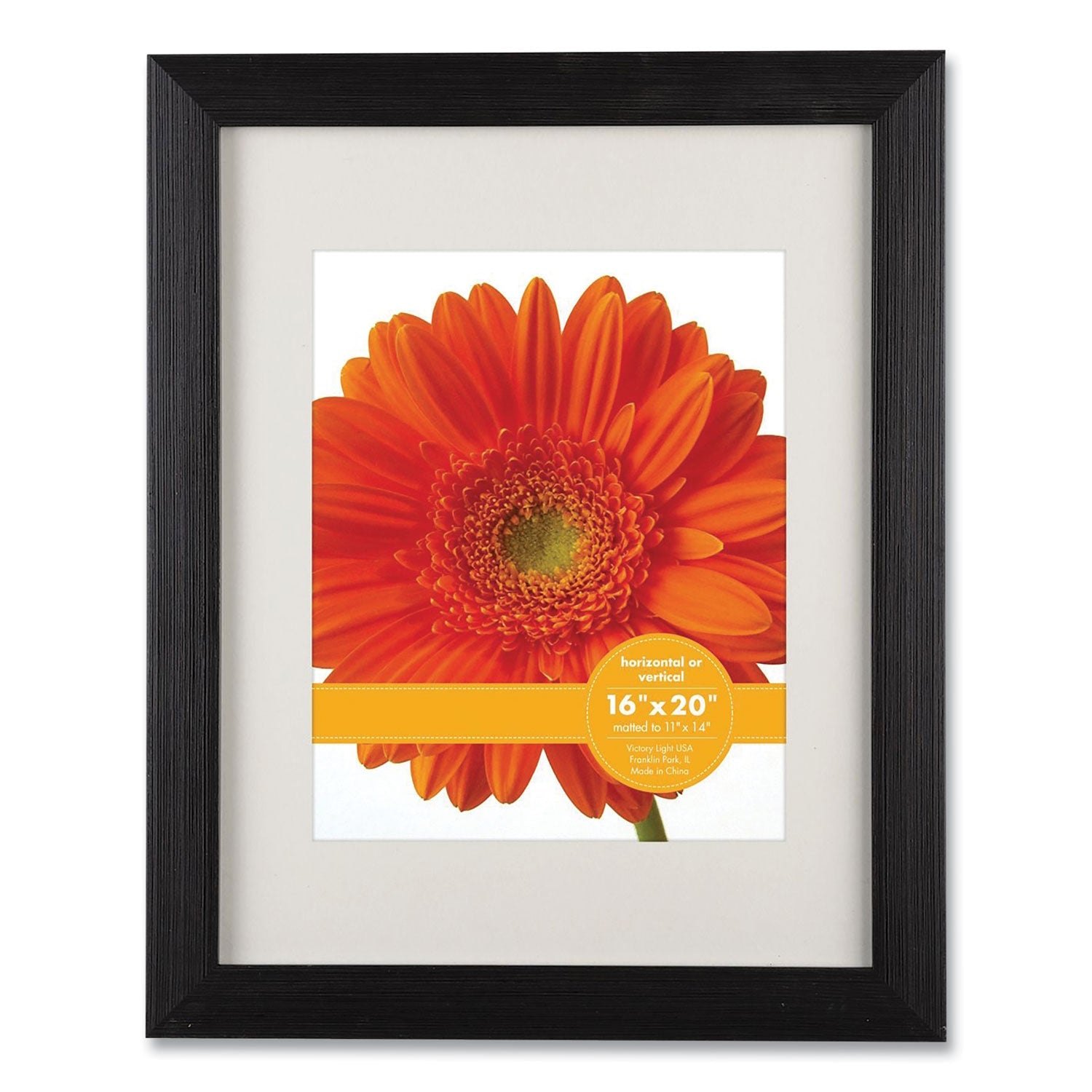 Victory Light Woodtone Poster Frame With Mat, 11 X 14 Insert, Cappuccino - Bloom Skins
