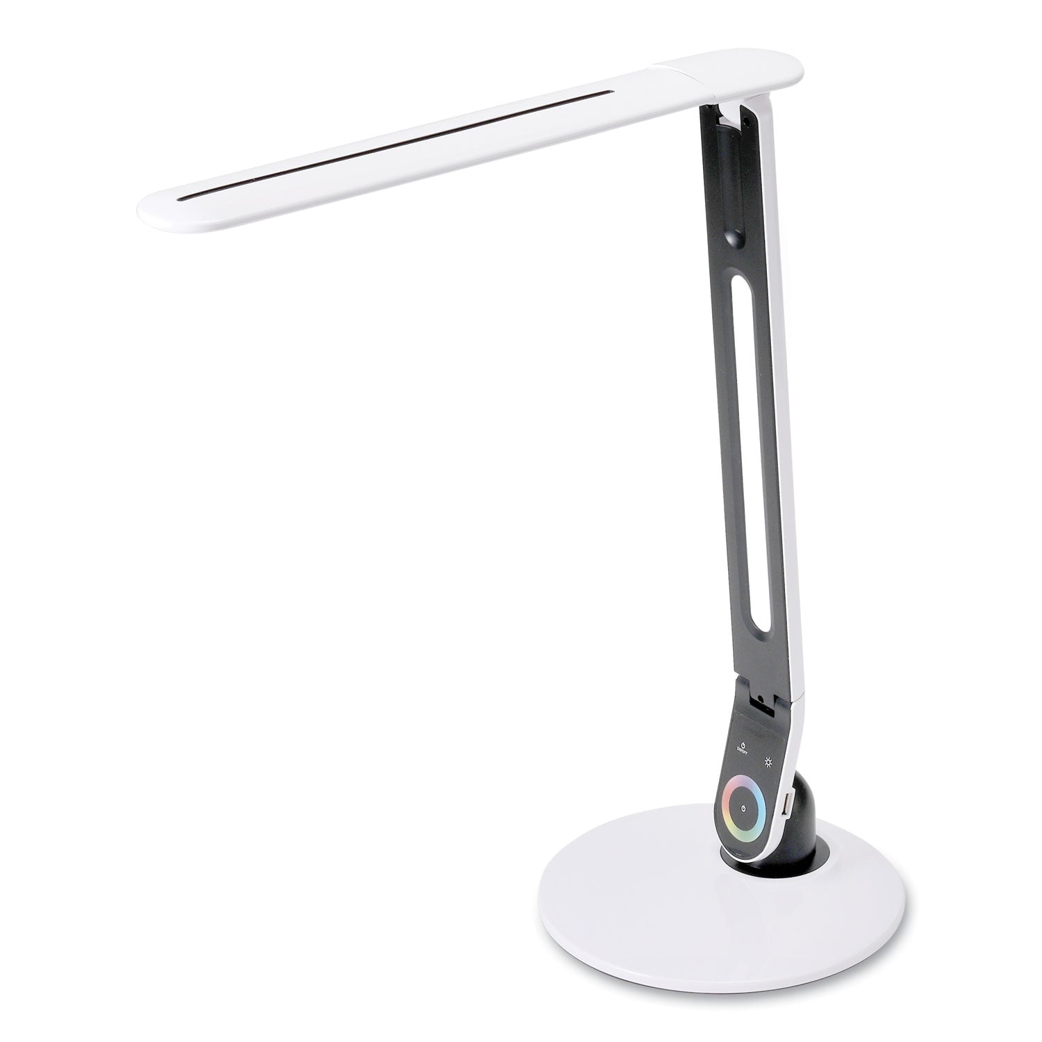 Color Changing LED Desk Lamp with RGB Arm | White