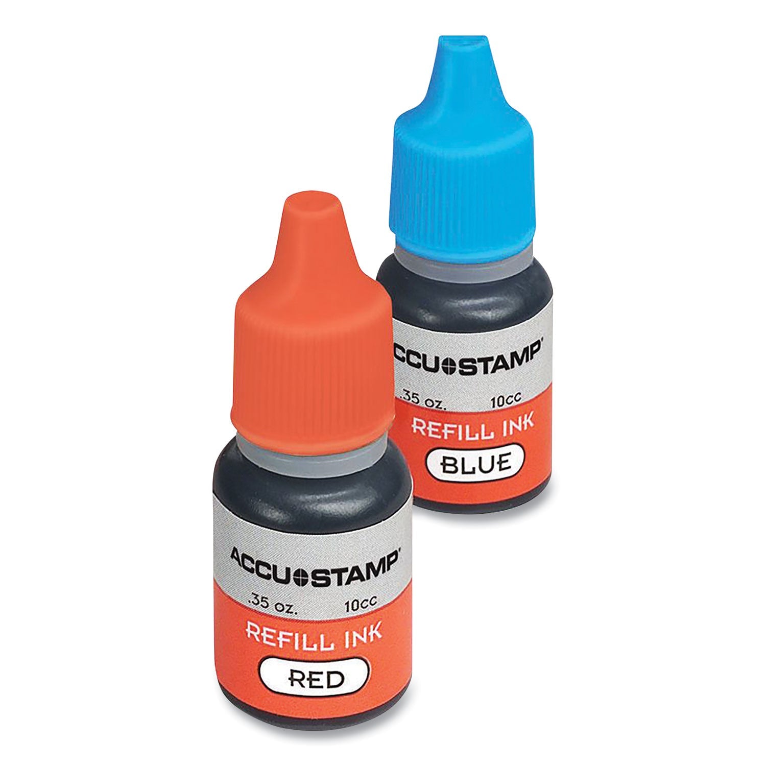 COSCO Accu-Stamp Refill Ink, 0.35 Oz, Blue/red