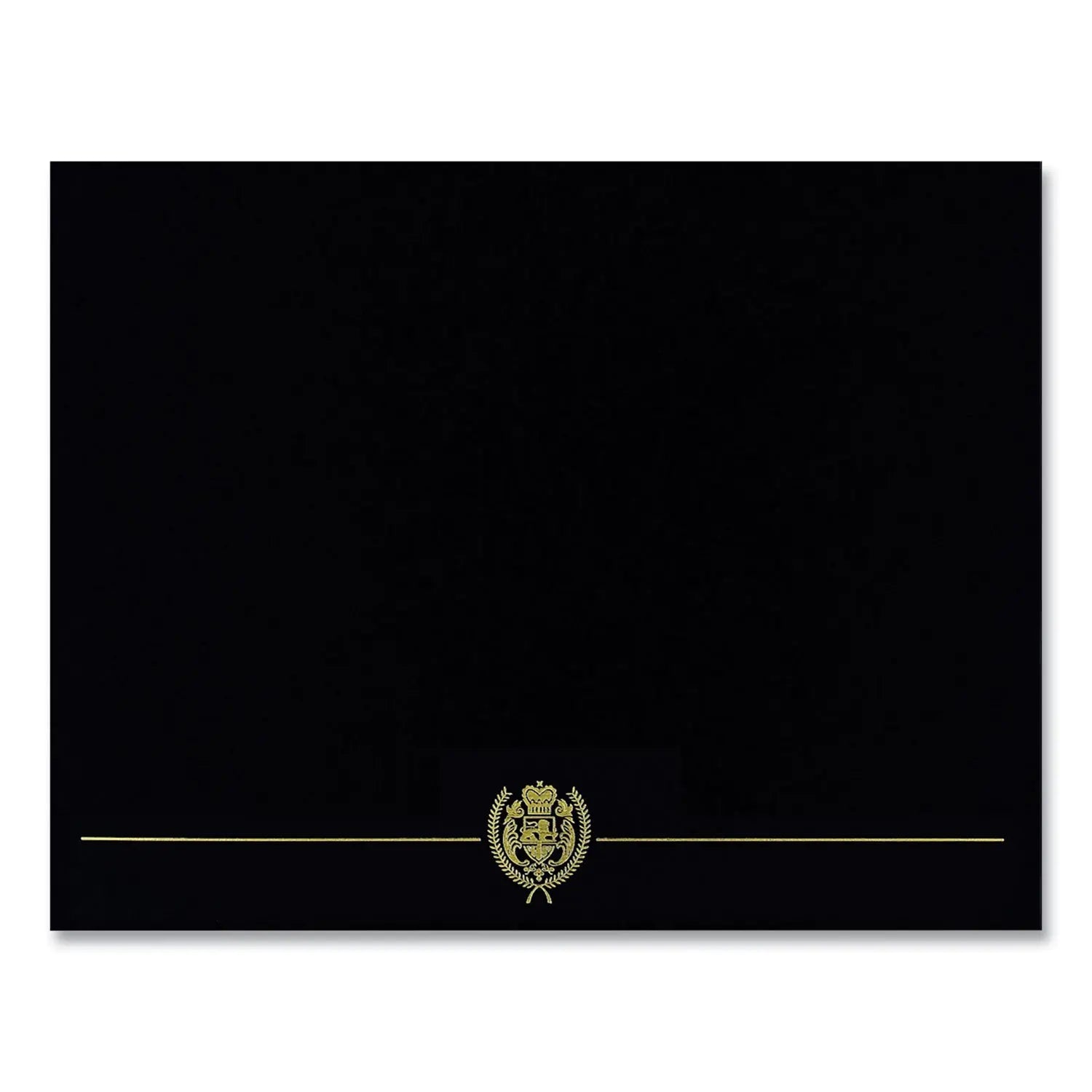 Great Papers!® Classic Crest Certificate Covers, 9.38 X 12, Black, 5/pack