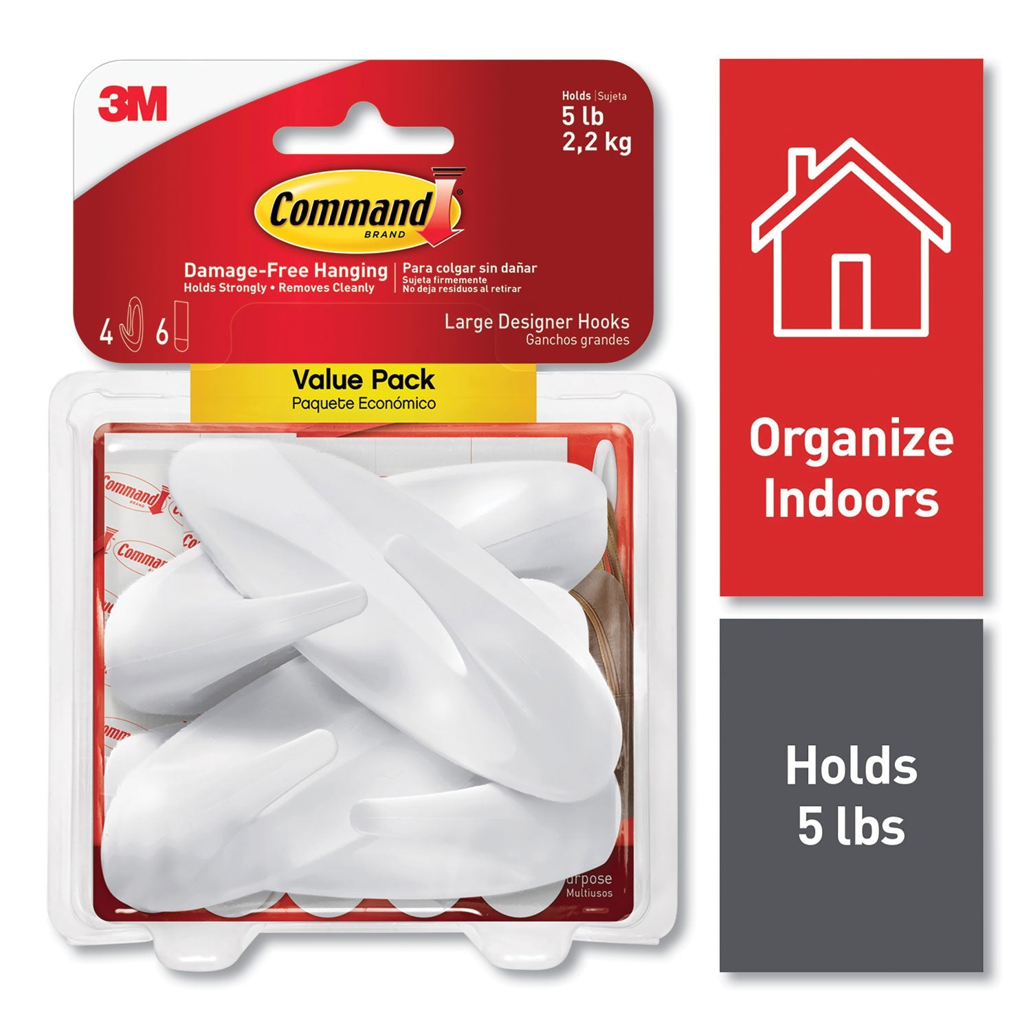 Command Large General Purpose Hooks | 4-Pack