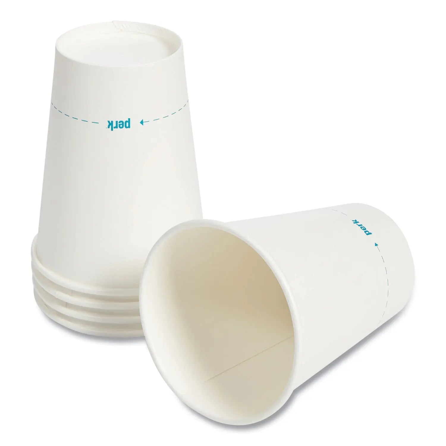 Perk™ White Paper Hot Cups, 12 Oz, 50/pack