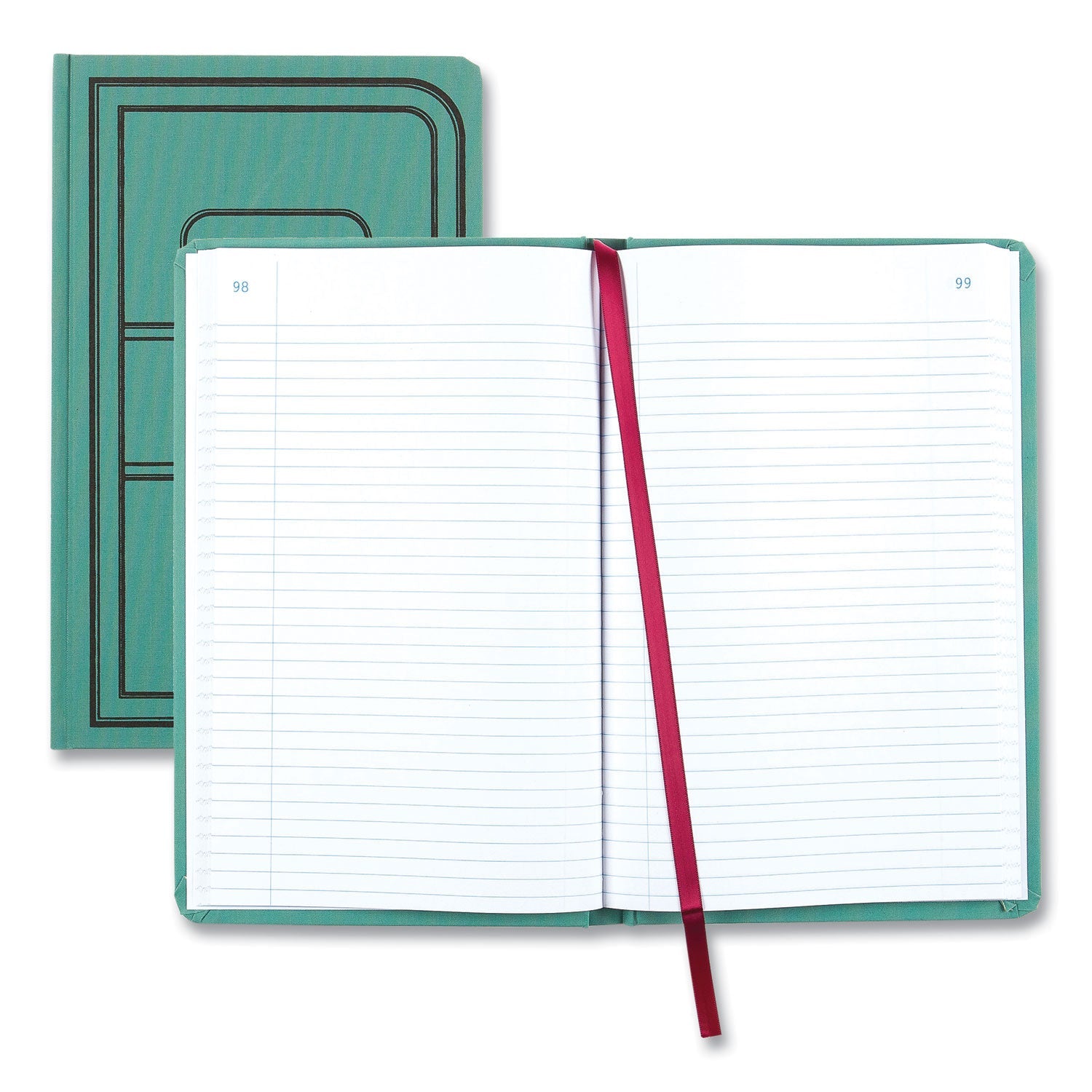 National® Tuff Series Record Book, Green Cover, 12 X 7.5 Sheets, 300 Sheets/book
