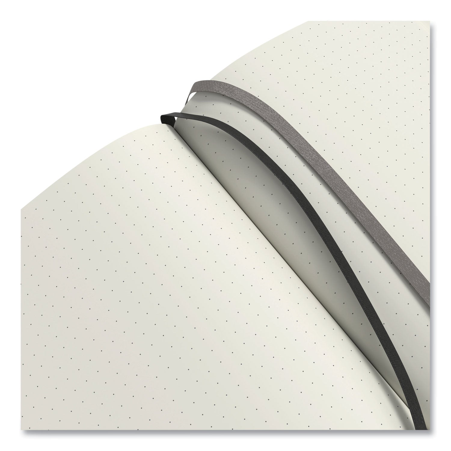 TRU RED™ Flexible-Cover Business Journal, Elastic Closure, 1-Subject, Dotted Rule, Black Cover, (128) 8 x 5.5 Sheets