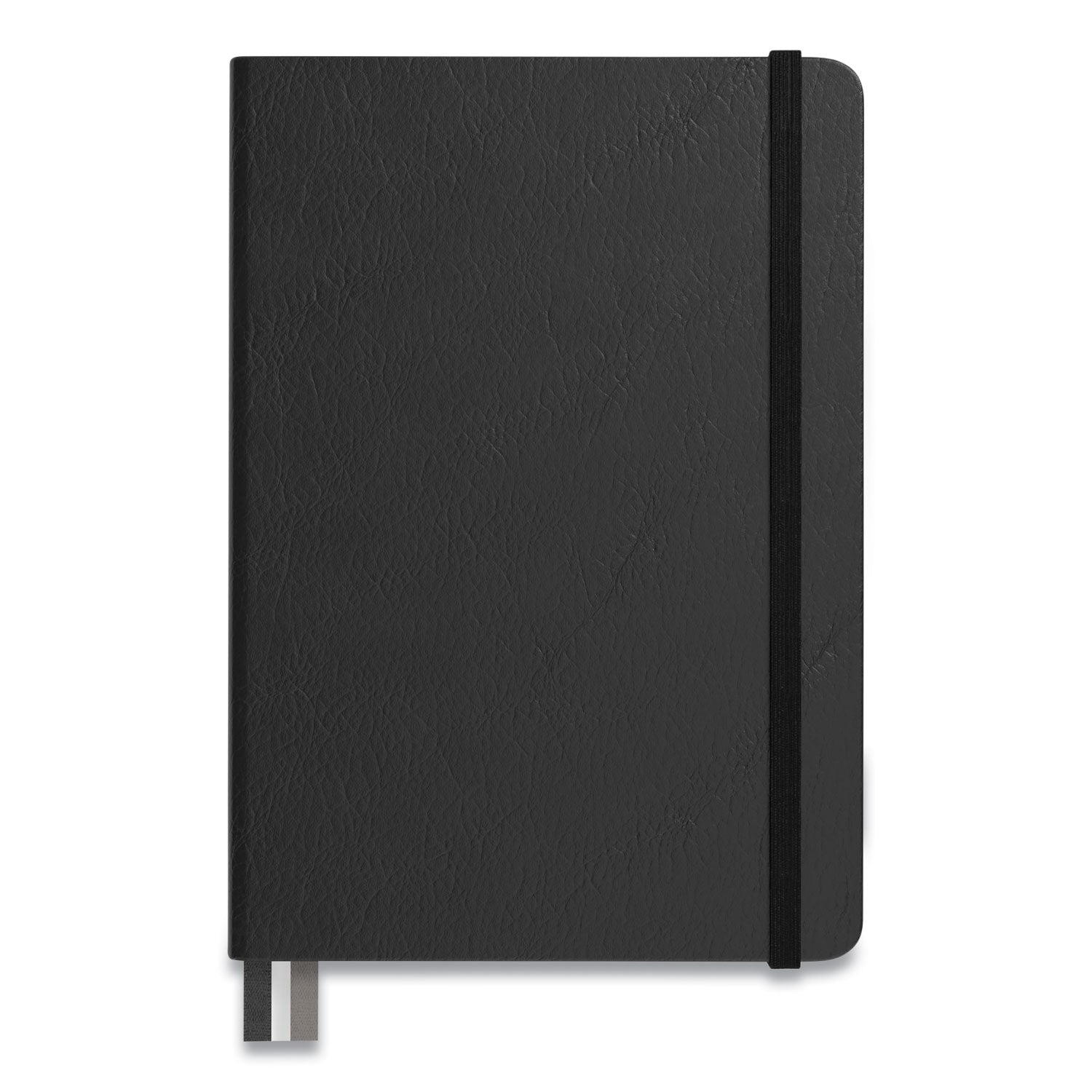 TRU RED™ Flexible-Cover Business Journal, Elastic Closure, 1-Subject, Dotted Rule, Black Cover, (128) 8 x 5.5 Sheets