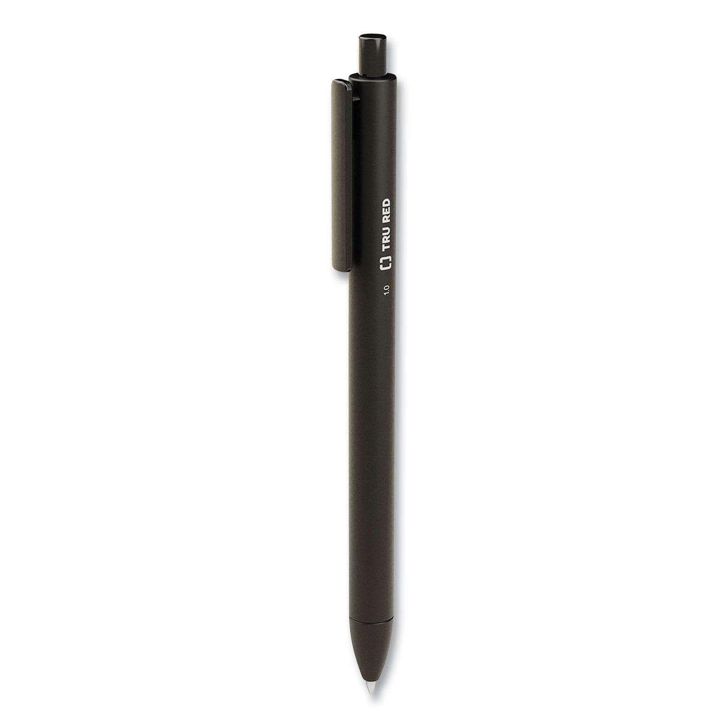 TRU RED™ Quick Dry Gel Pen, Retractable, Bold 1 Mm, Black Ink, Black Barrel, 5/pack