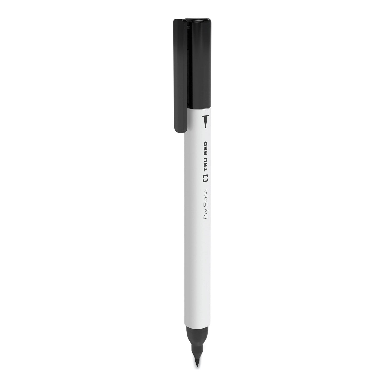 TRU RED™ Dry Erase Marker, Pen-Style, Extra-Fine Bullet Tip, Black, Dozen