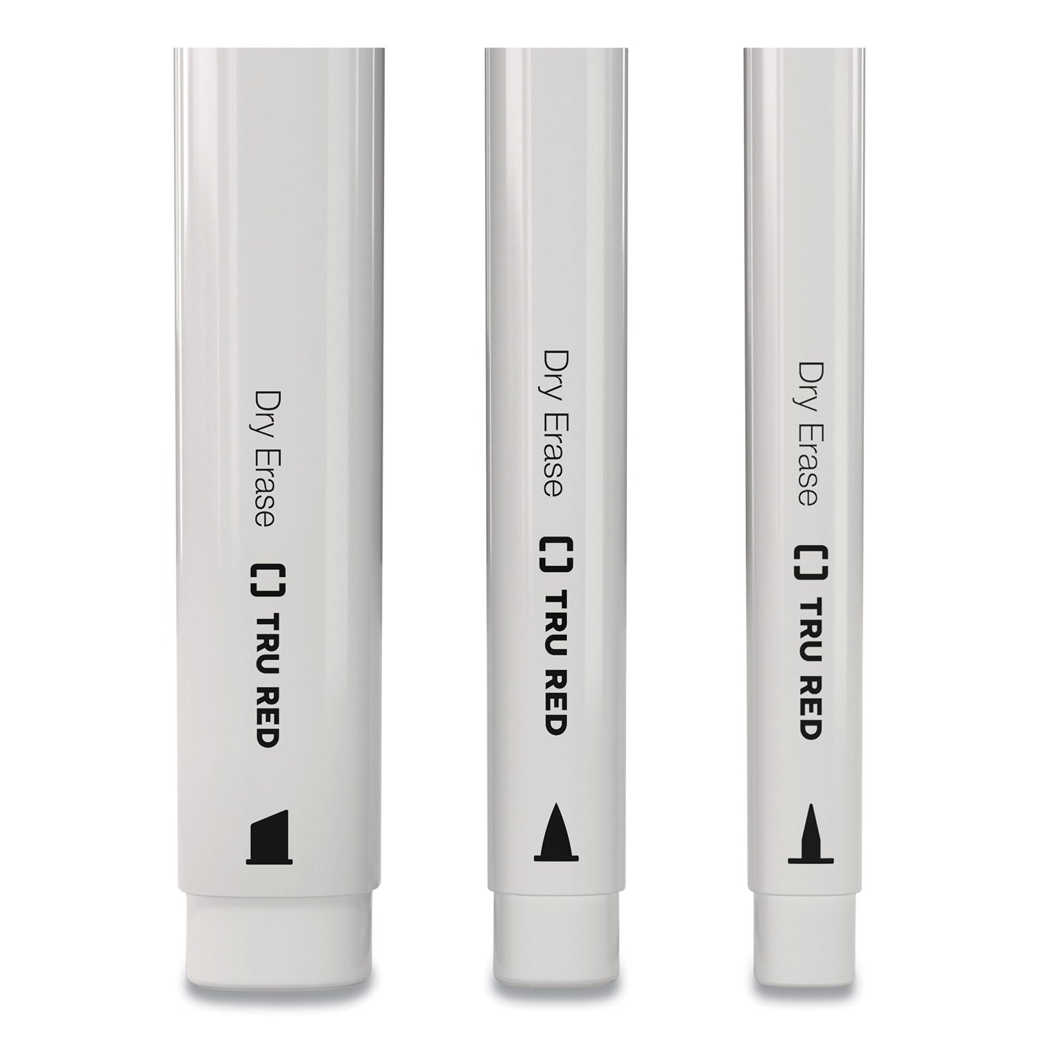 TRU RED™ Dry Erase Marker, Pen-Style, Extra-Fine Bullet Tip, Black, Dozen