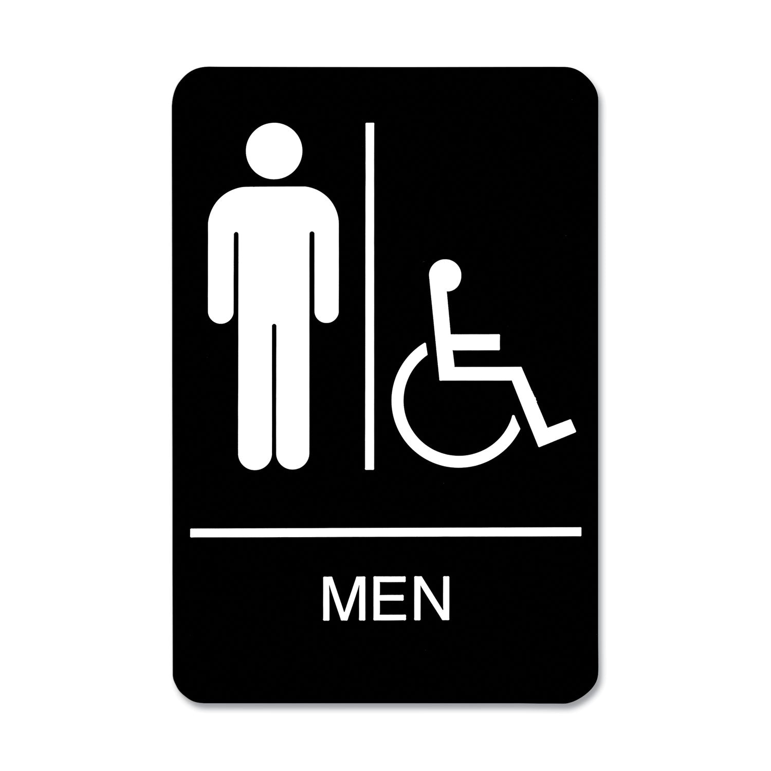 ADA Sign | Men/Wheelchair Accessible | 6x9
