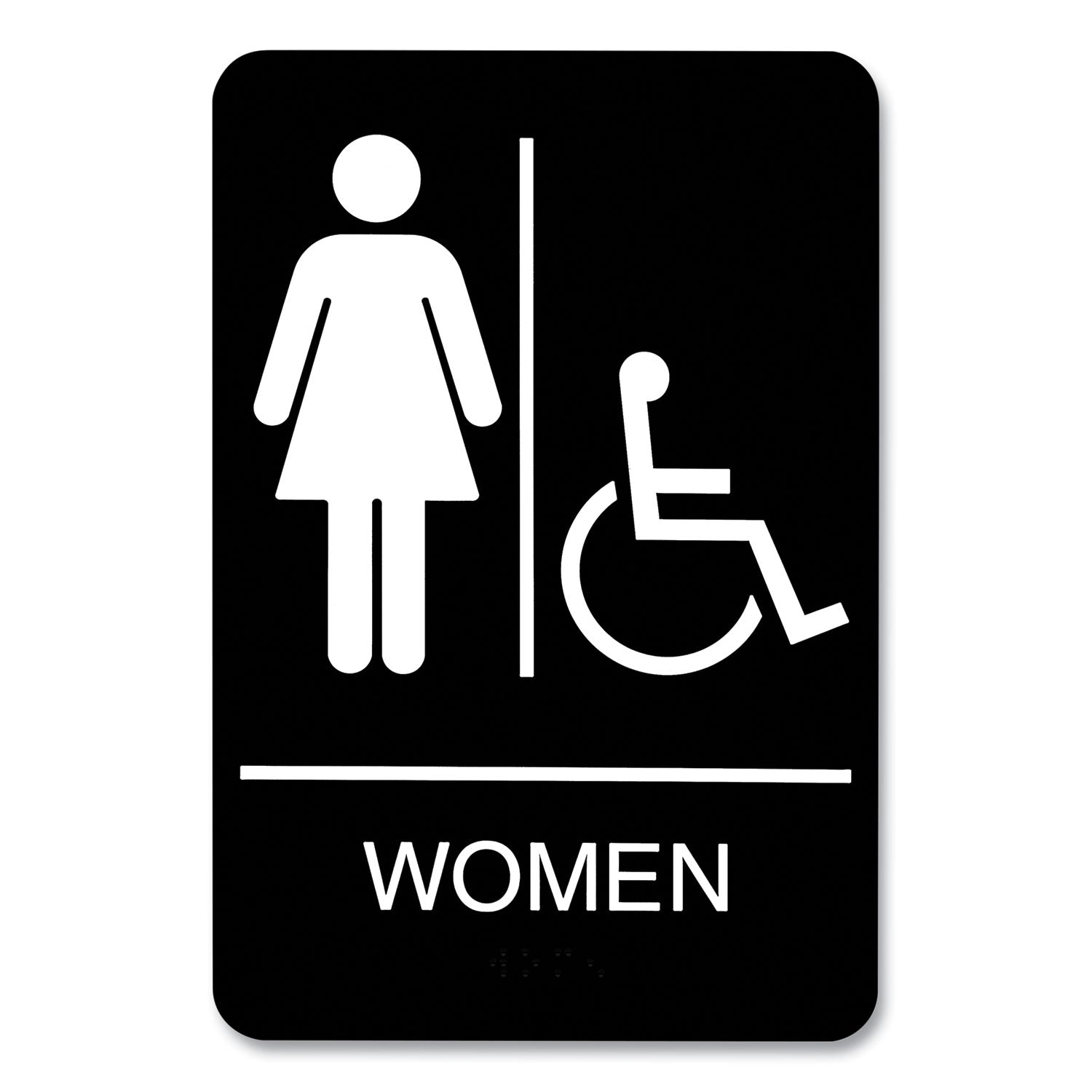 ADA Sign | Women/Wheelchair Accessible | 6x9