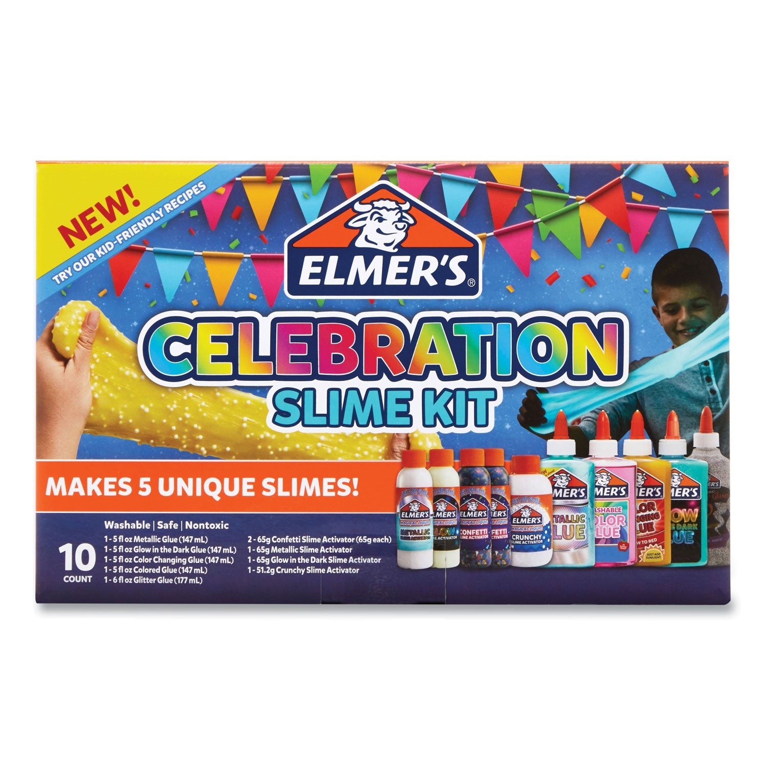 Elmer's® Slime Celebration Kit, 36.97 Oz, Assorted Colors
