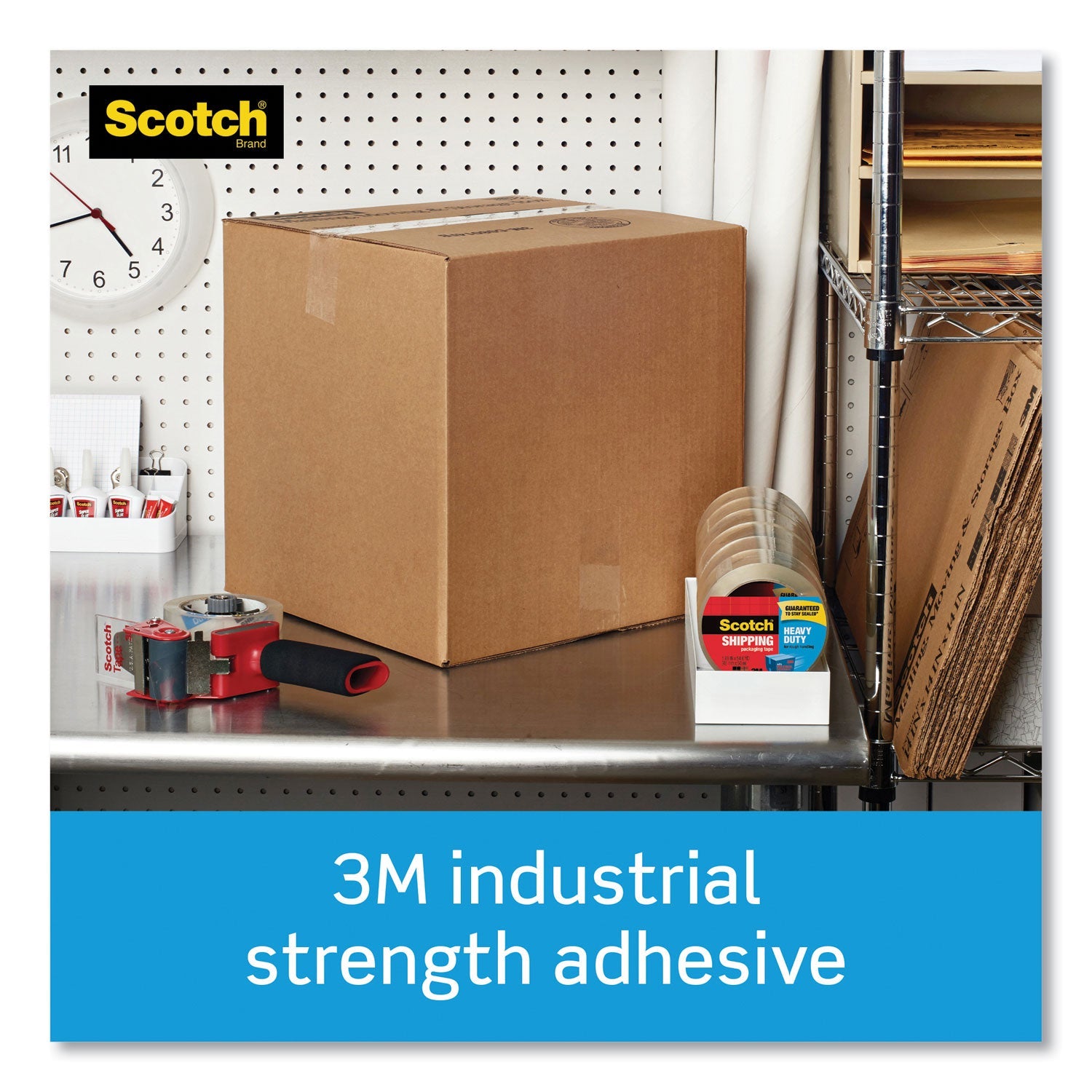 Scotch® 3850 Heavy-Duty Packaging Tape, 3" Core, 1.88" X 54.6 Yds, Clear, 6/pack