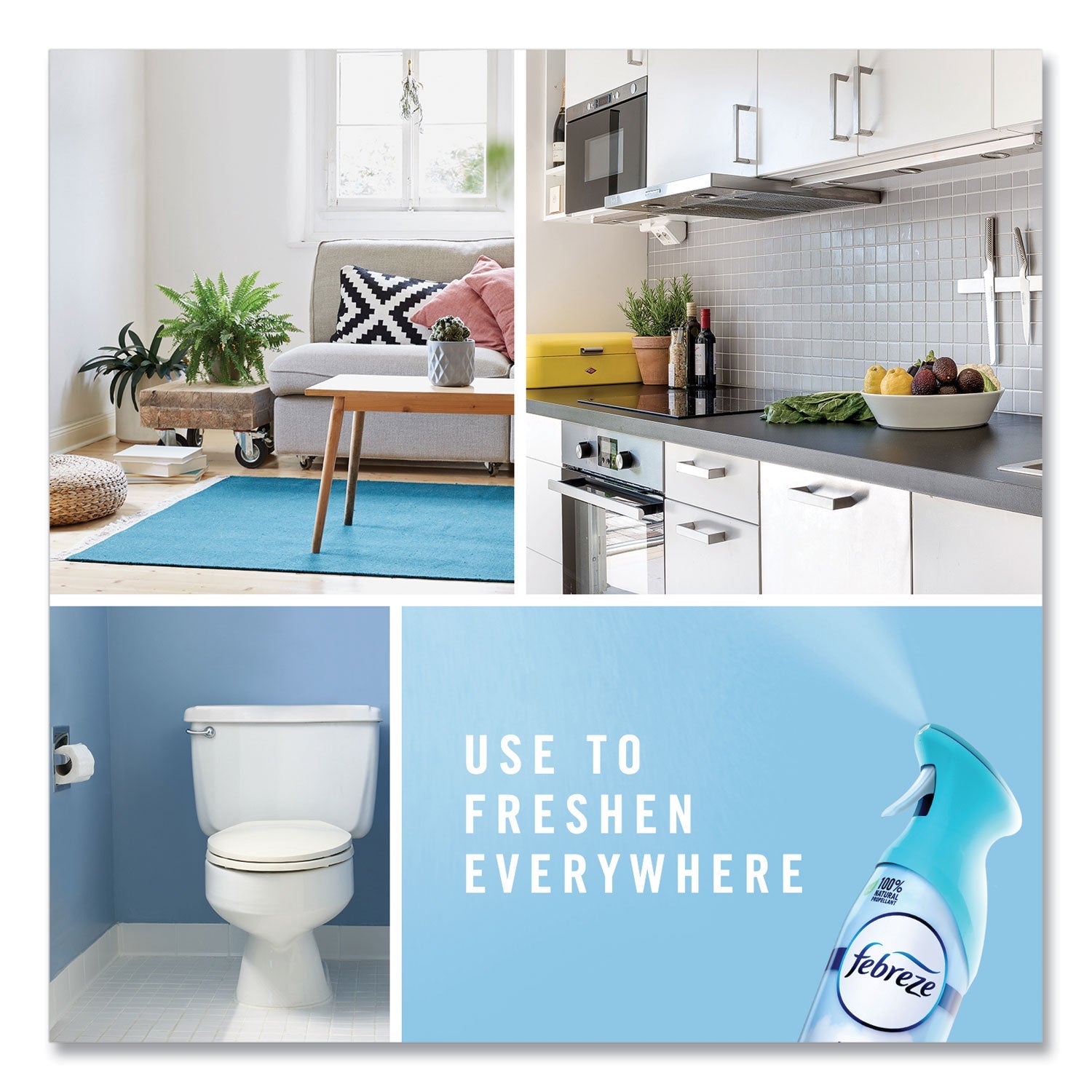 Febreze® Air, Heavy Duty Crisp Clean, 8.8 Oz Aerosol Spray, 6/carton