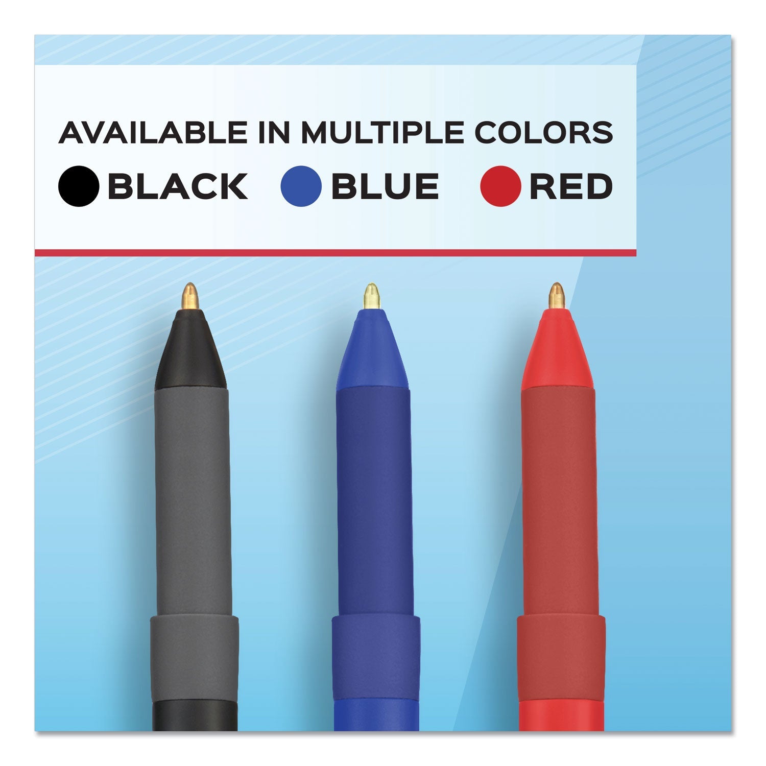 Paper Mate® Write Bros. Grip Ballpoint Pen, Stick, Medium 1 Mm, Blue Ink, Blue Barrel, Dozen